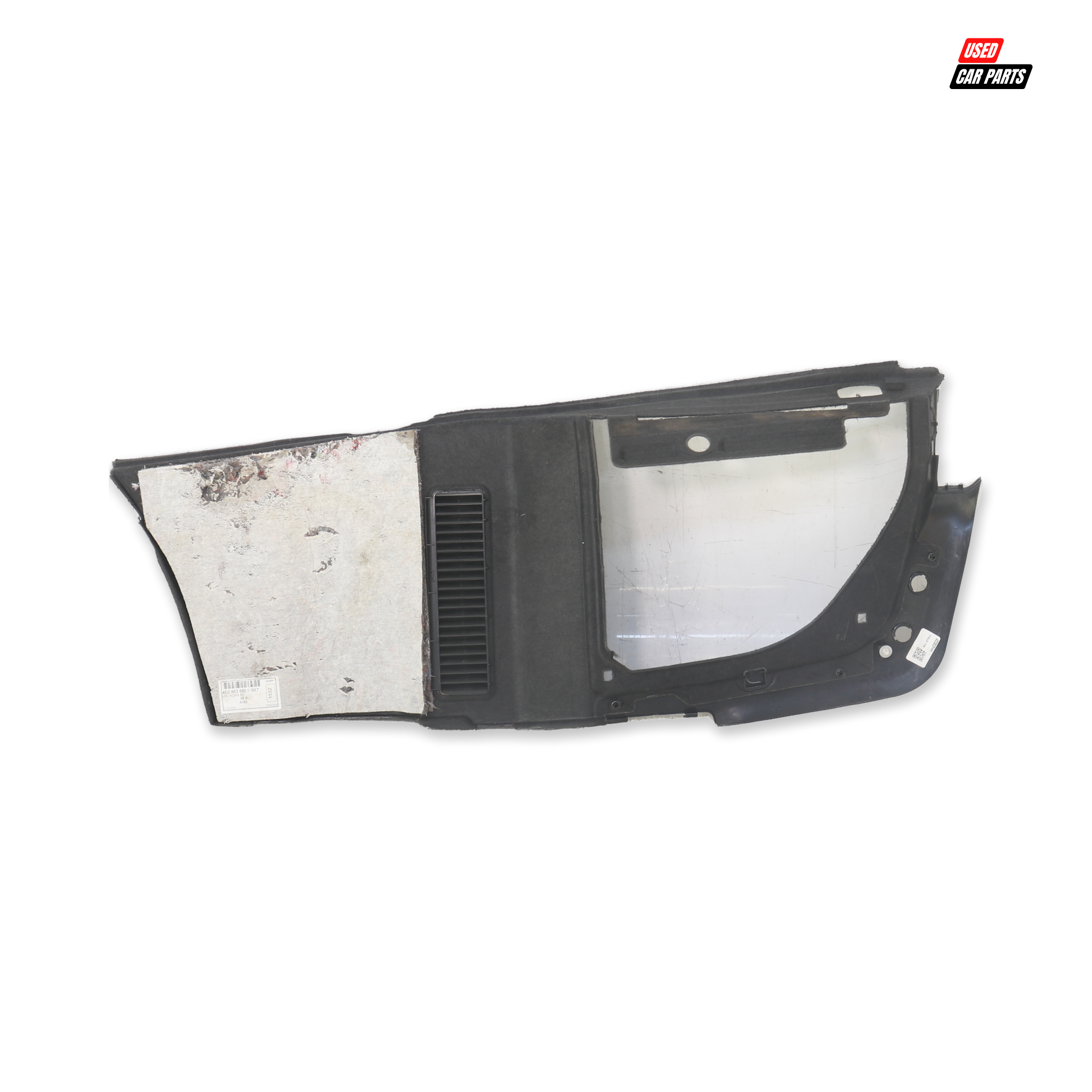 Used Drivers Side Trunk Trim Panel (Part Number 4E0863880F) for 2008 Audi A8 4.2 Quattro