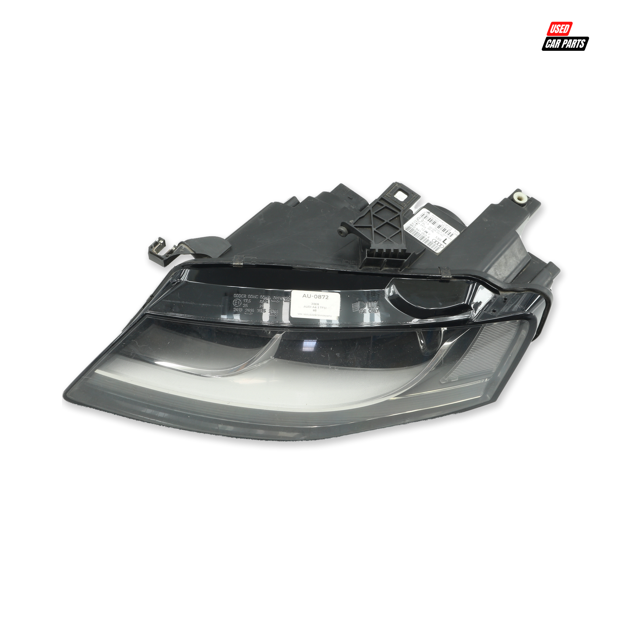 Used Passengers Side Headlight (Part Number 8K0941003A) for 2008 Audi A4