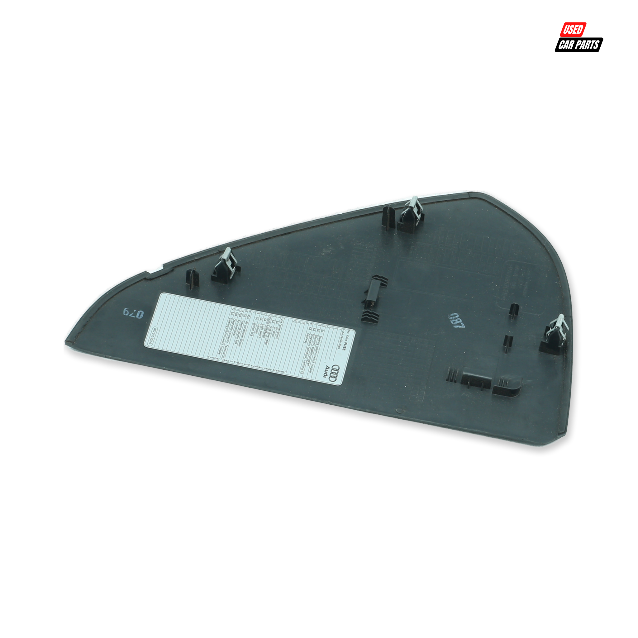 Used Drivers Side Dashboard Side End Trim (Part Number 8K0857085) for 2009 Audi A5 S5 Quattro