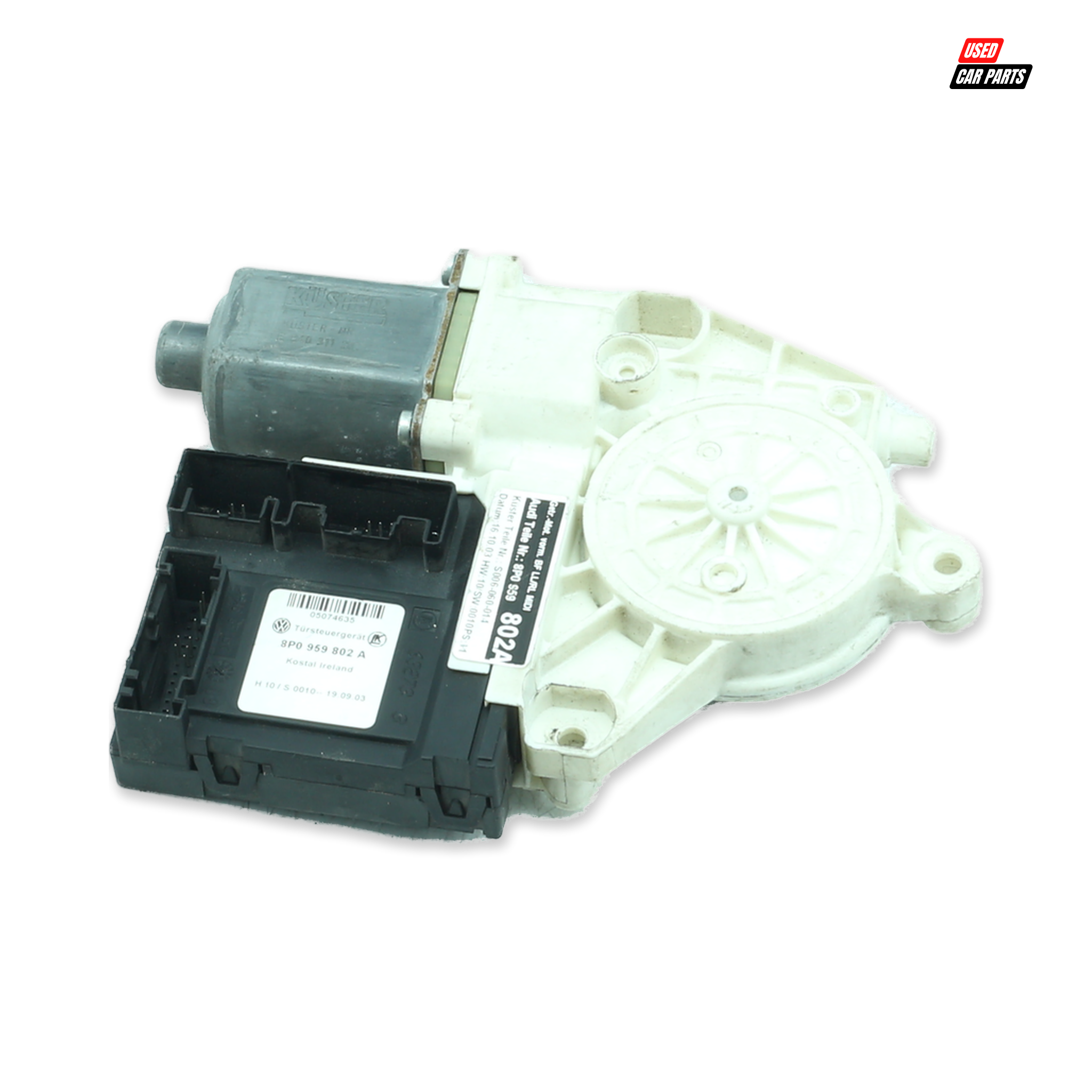 Used Drivers Side Front Window Motor (Part Number 8P0959802A) for 2003 AUDI A3