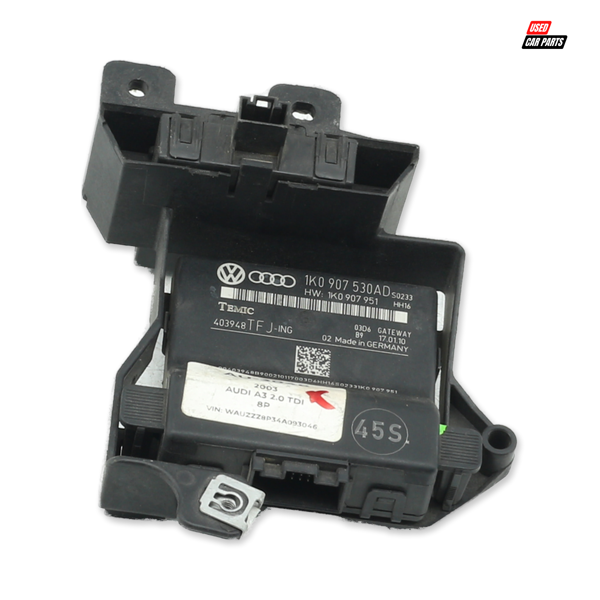 Used AUDI A3 2003 Gateway Control Module (Part Number 1K0907530AD)