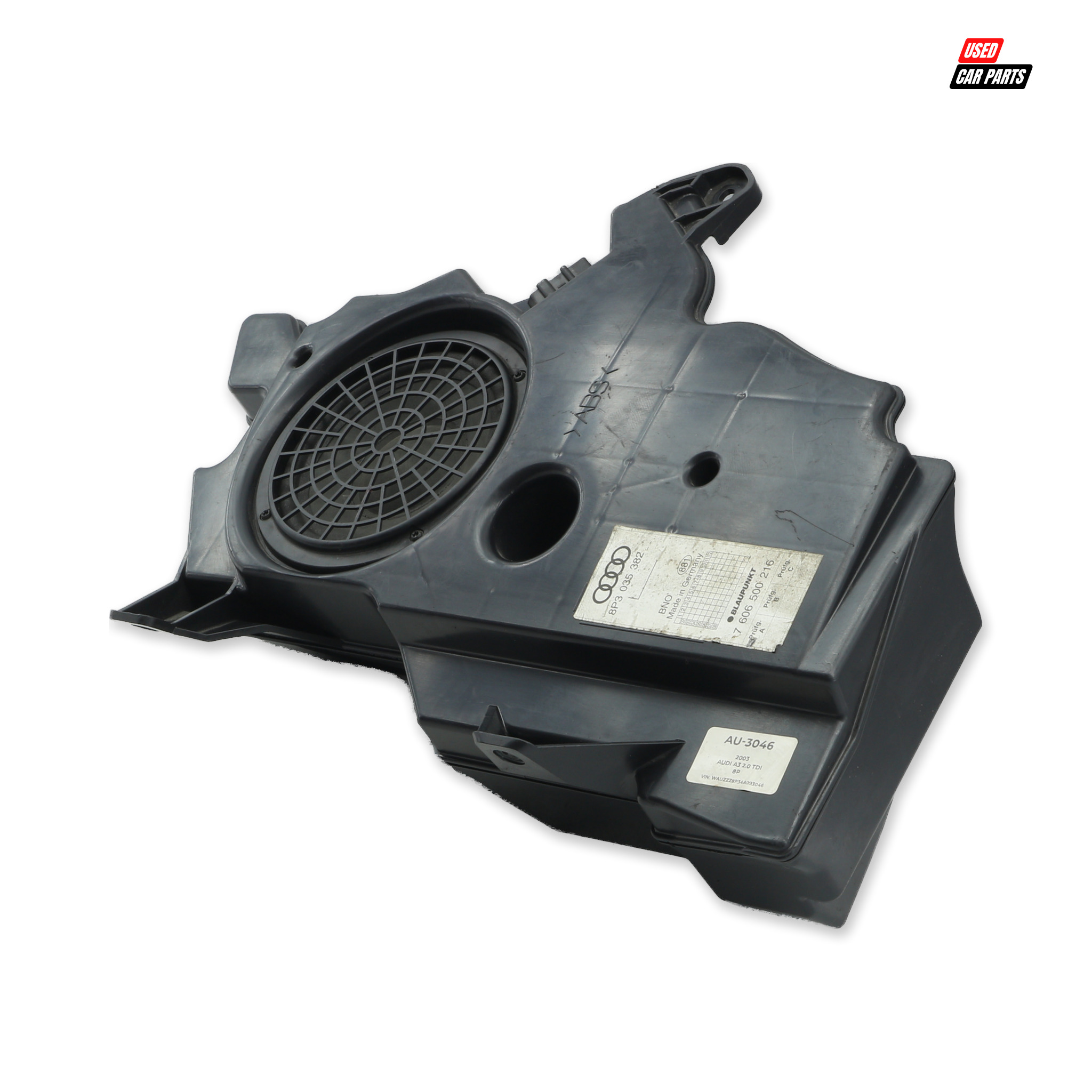 Used Passengers Rear Subwoofer (Part Number 8P3035382) for 2003 AUDI A3
