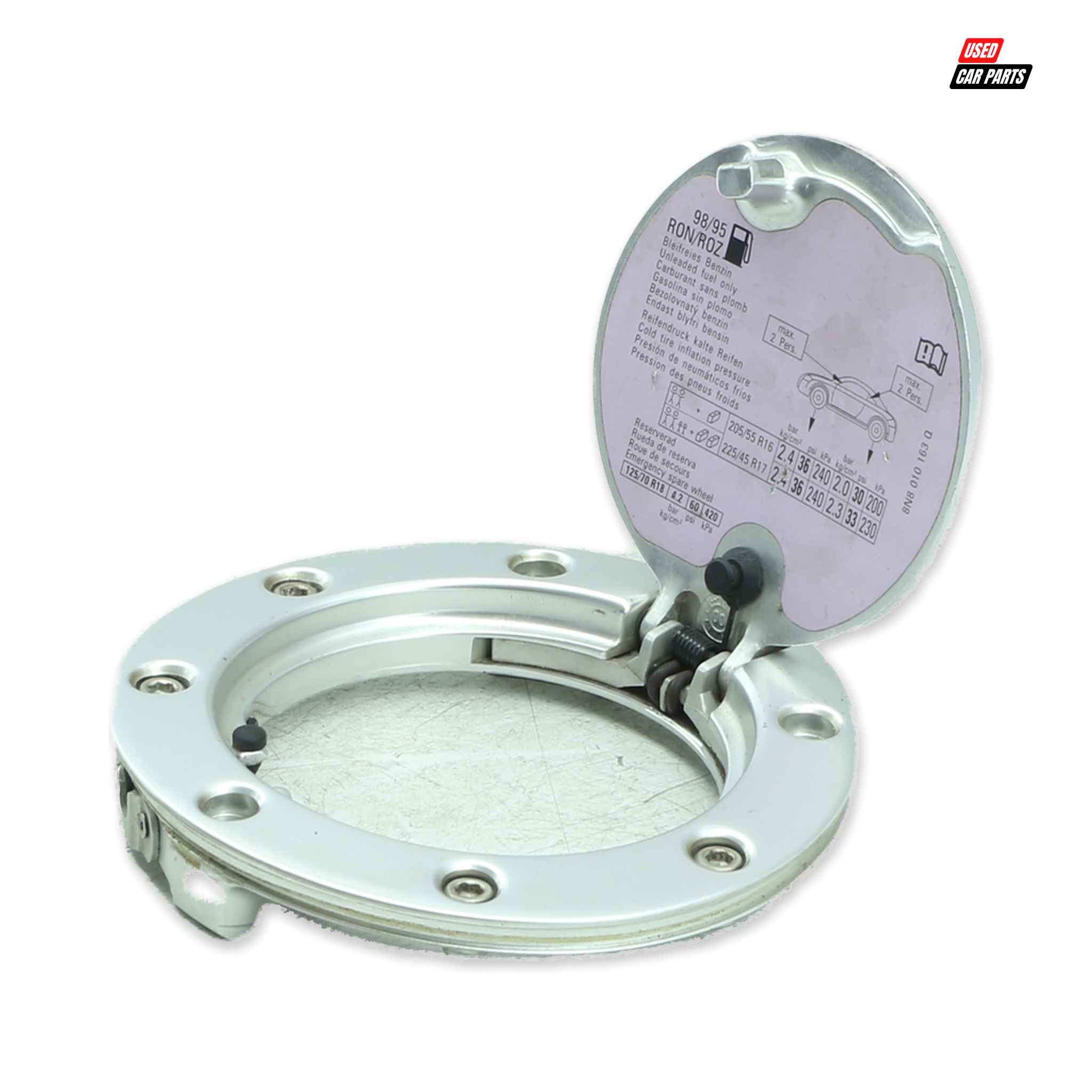 Used Outer Fuel Cap Cover (Part Number 8N8010163Q) for 2002 AUDI TT COUPE QUATTRO