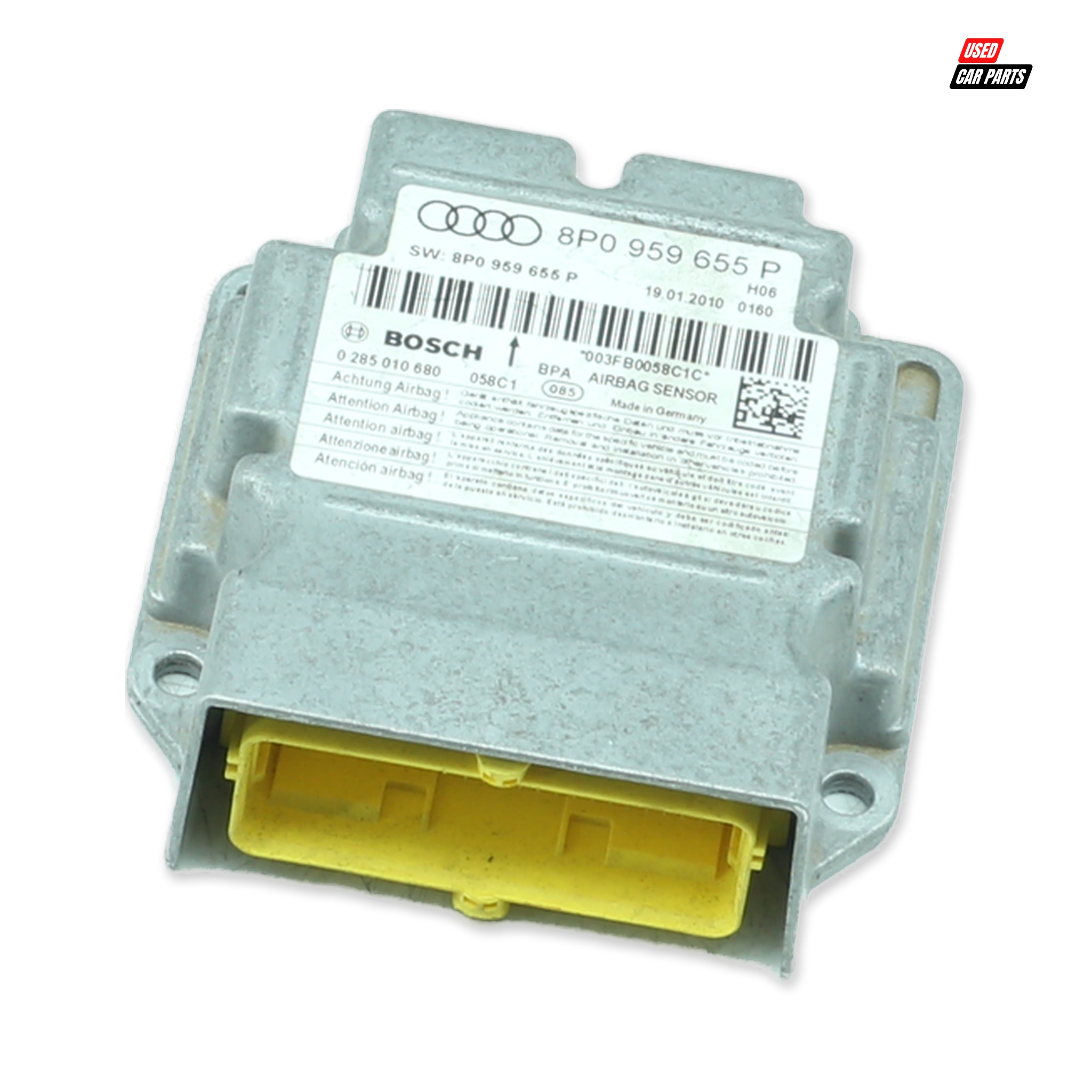 Used Airbag Control Module (Part Number 8P0959655P) for 2010 Audi A3