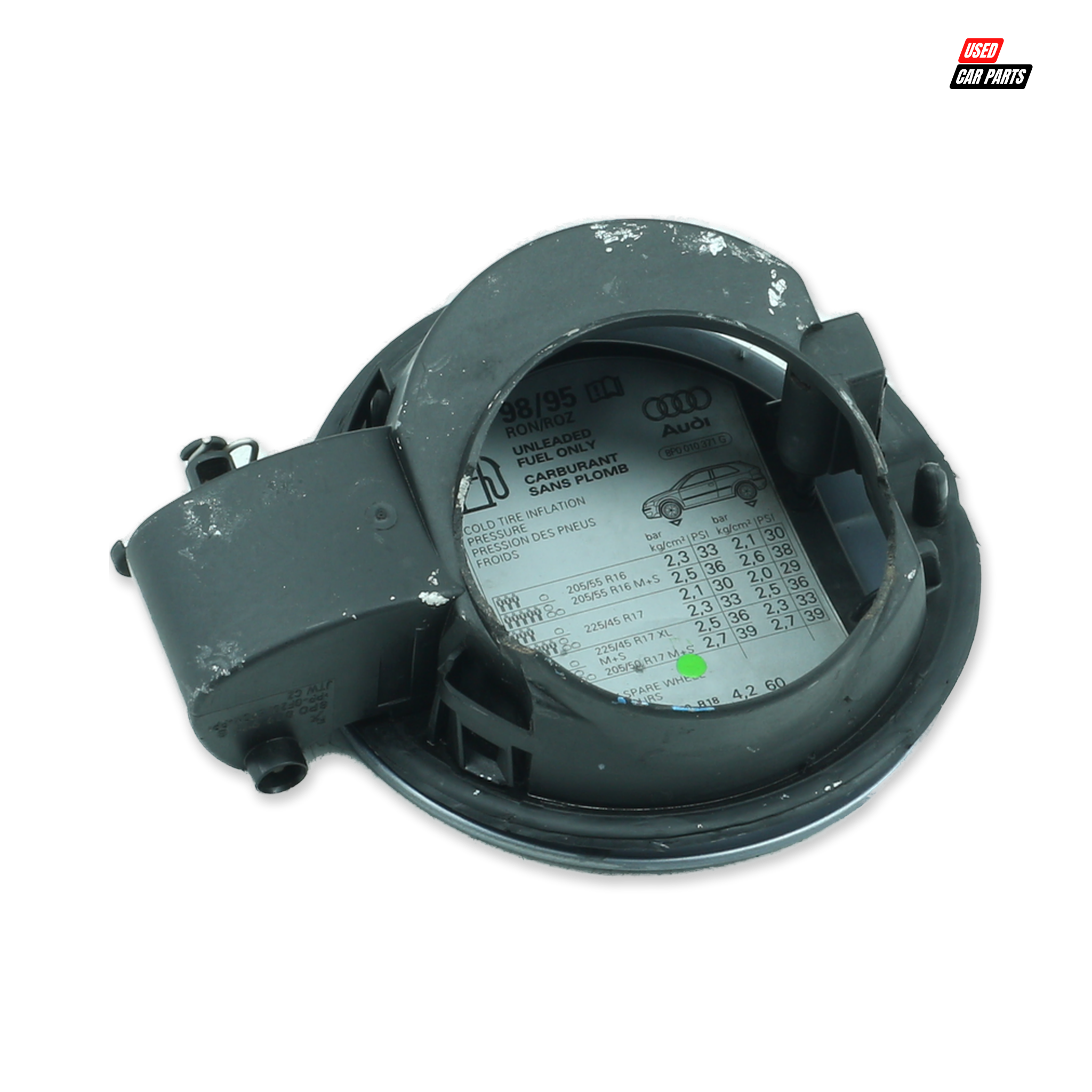 Used Outer Fuel Cap Cover (Part Number 8P010371G) for 2002 AUDI A3