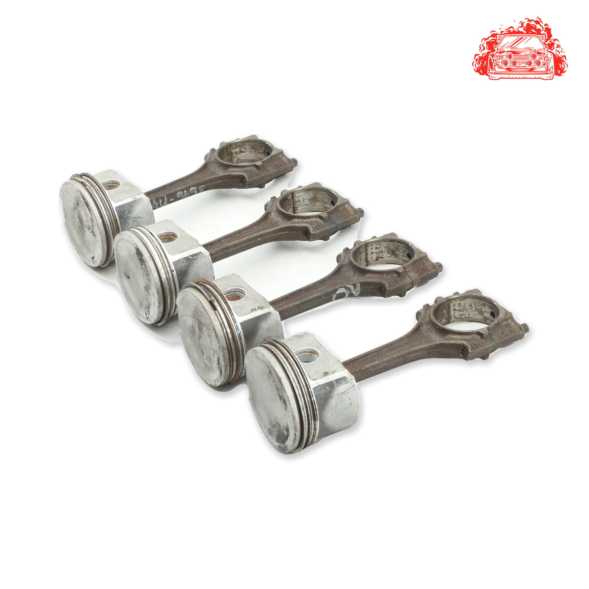 Used AUDI A3 Pistons and Conrods Set - OEM Part 06BA
