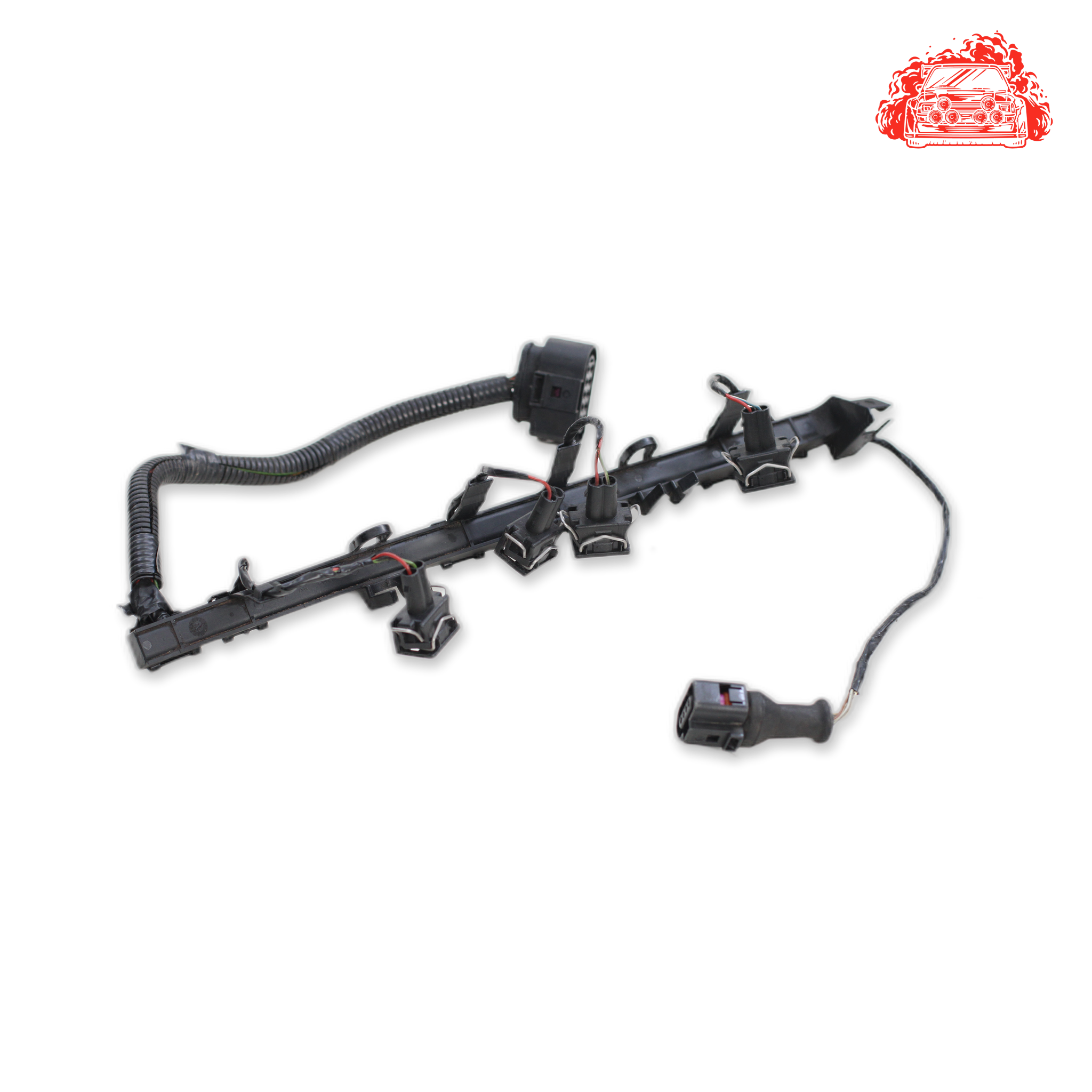 Used VOLKSWAGEN GOLF MK1 CITI CHICO 1.4i White Injector Wiring Harness Loom - OEM Part 037971824a
