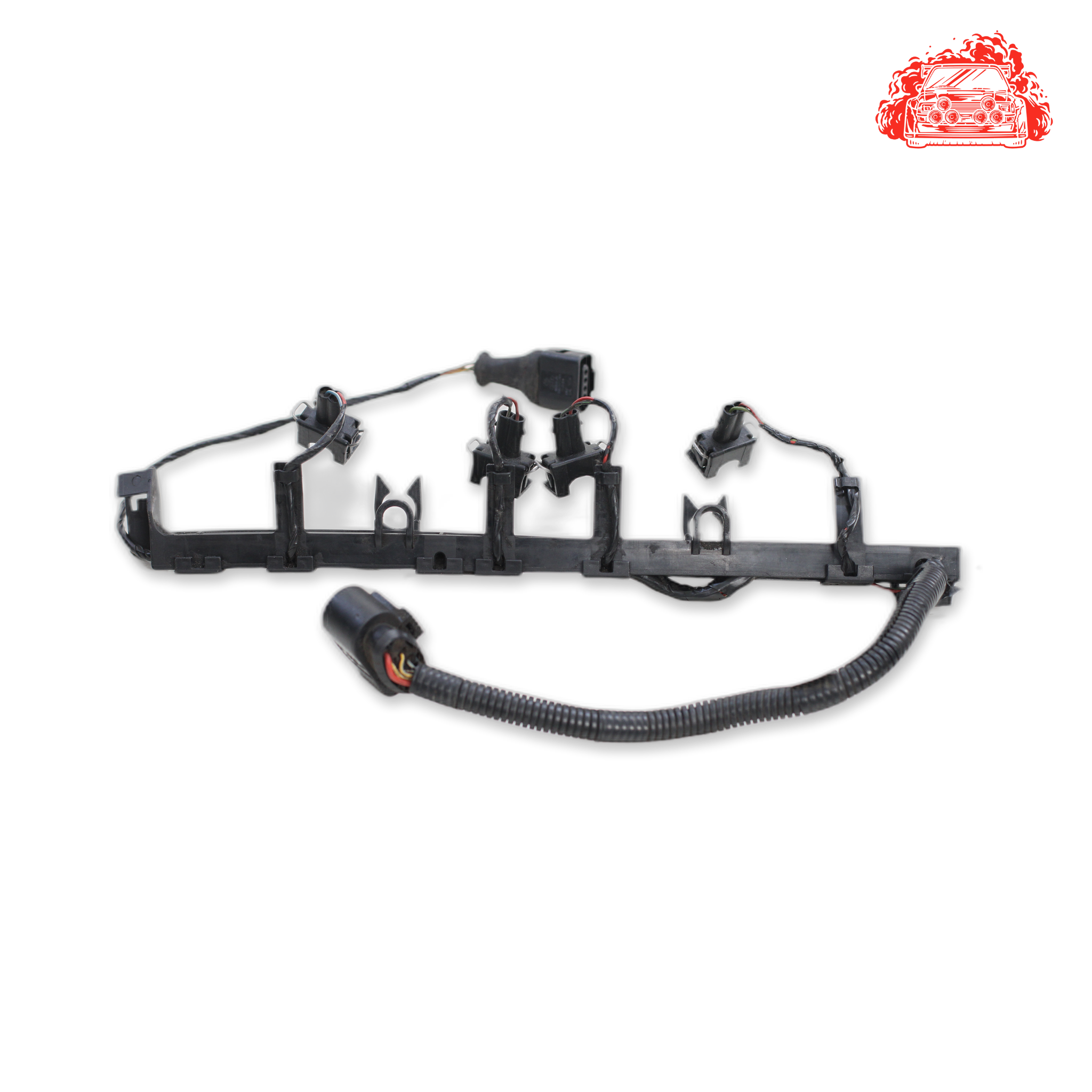 Used VOLKSWAGEN GOLF MK1 CITI CHICO 1.4i White Injector Wiring Harness Loom - OEM Part 037971824a