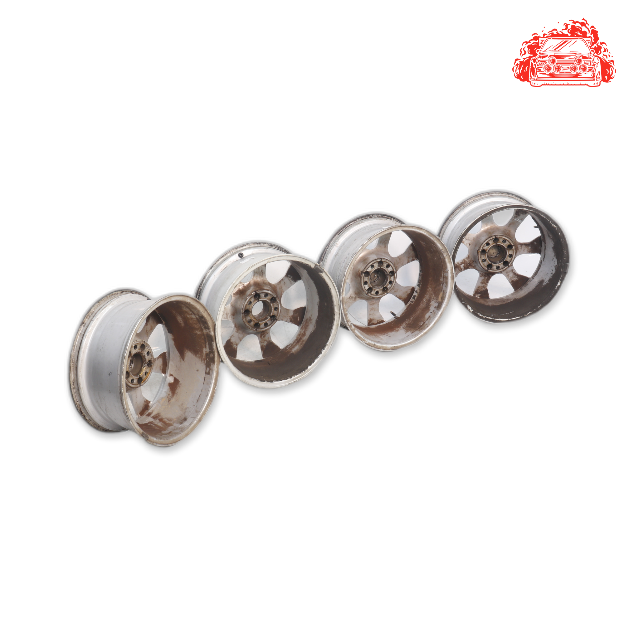 Used Salvaged Rim Set 5 Stud 112 Pcd 17 Inch - Part Number 8R0601025G