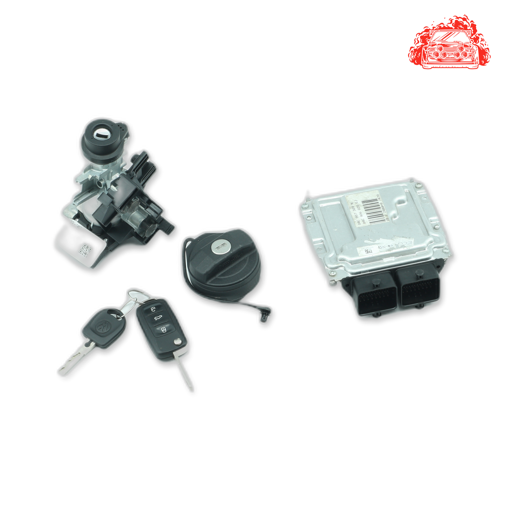 Used ECU Ignition Keys Barrels for Volkswagen Up Cross - Part Number 1K0905851