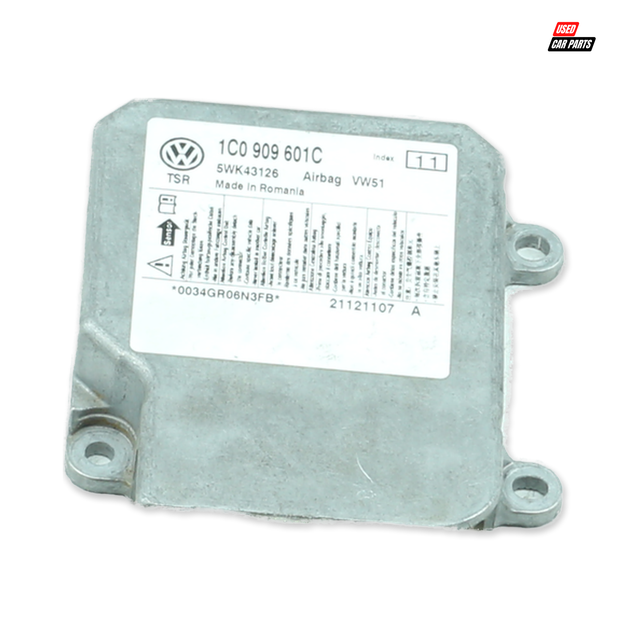 Used Airbag Control Module (Part Number 1C0909601C) for VOLKSWAGEN POLO VIVO 2012