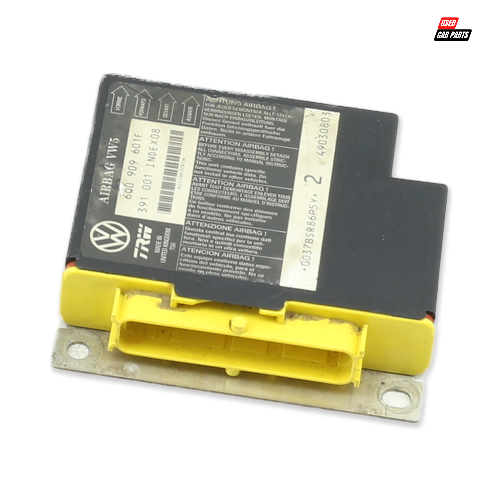 Used Airbag Control Module (Part Number 6Q0909601F) for 2009 Volkswagen Polo Mk4 Sedan