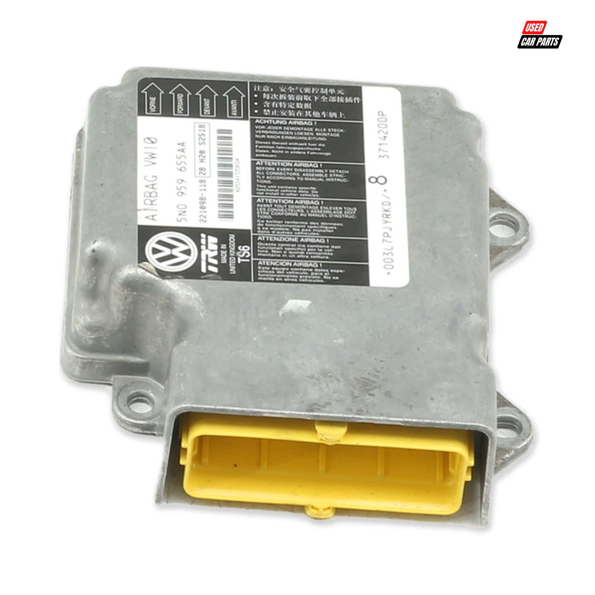 Used Airbag Control Module Part Number 5N0959655AA for VOLKSWAGEN PASSAT 2015