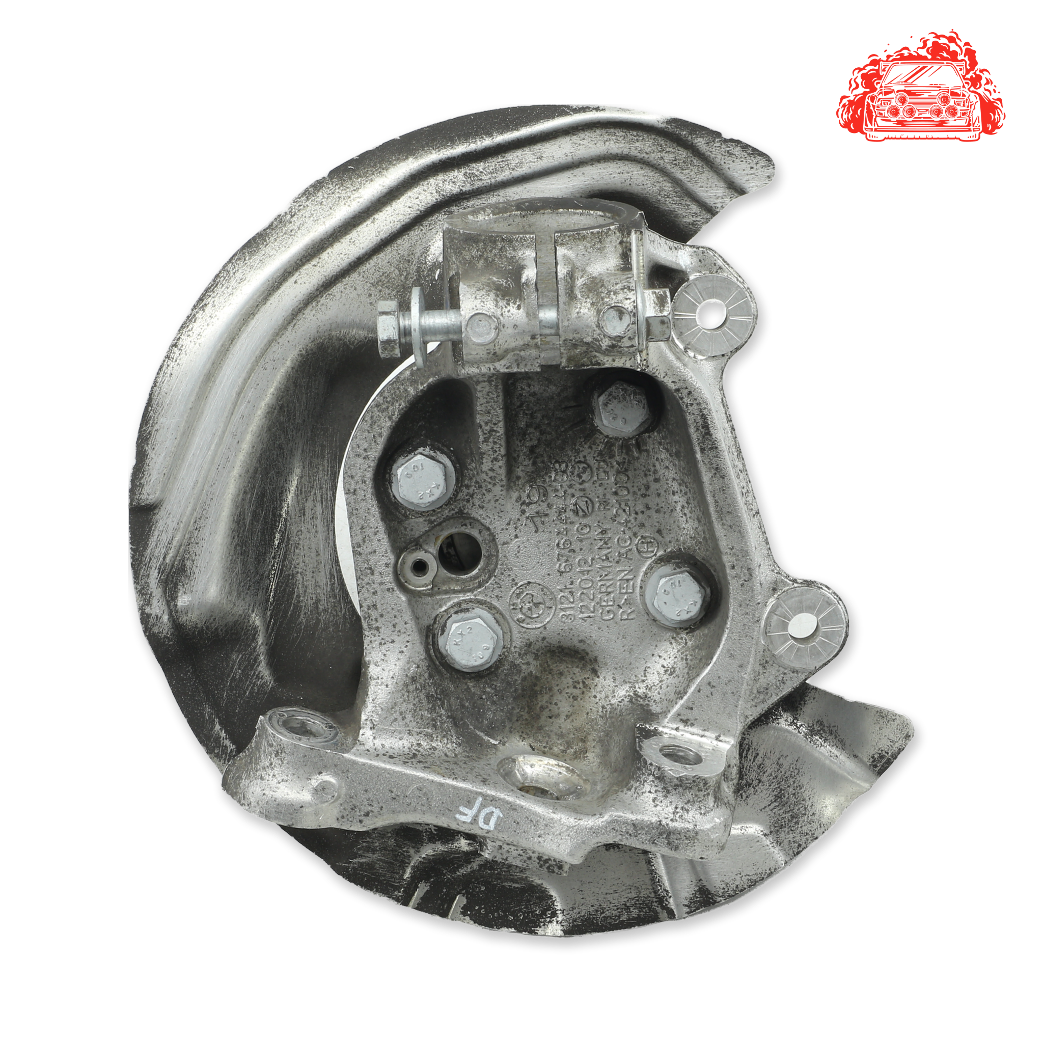 Used BMW 320i A/T (E90) Driver Side Front Knuckle and Hub - OEM Part 3121676444403