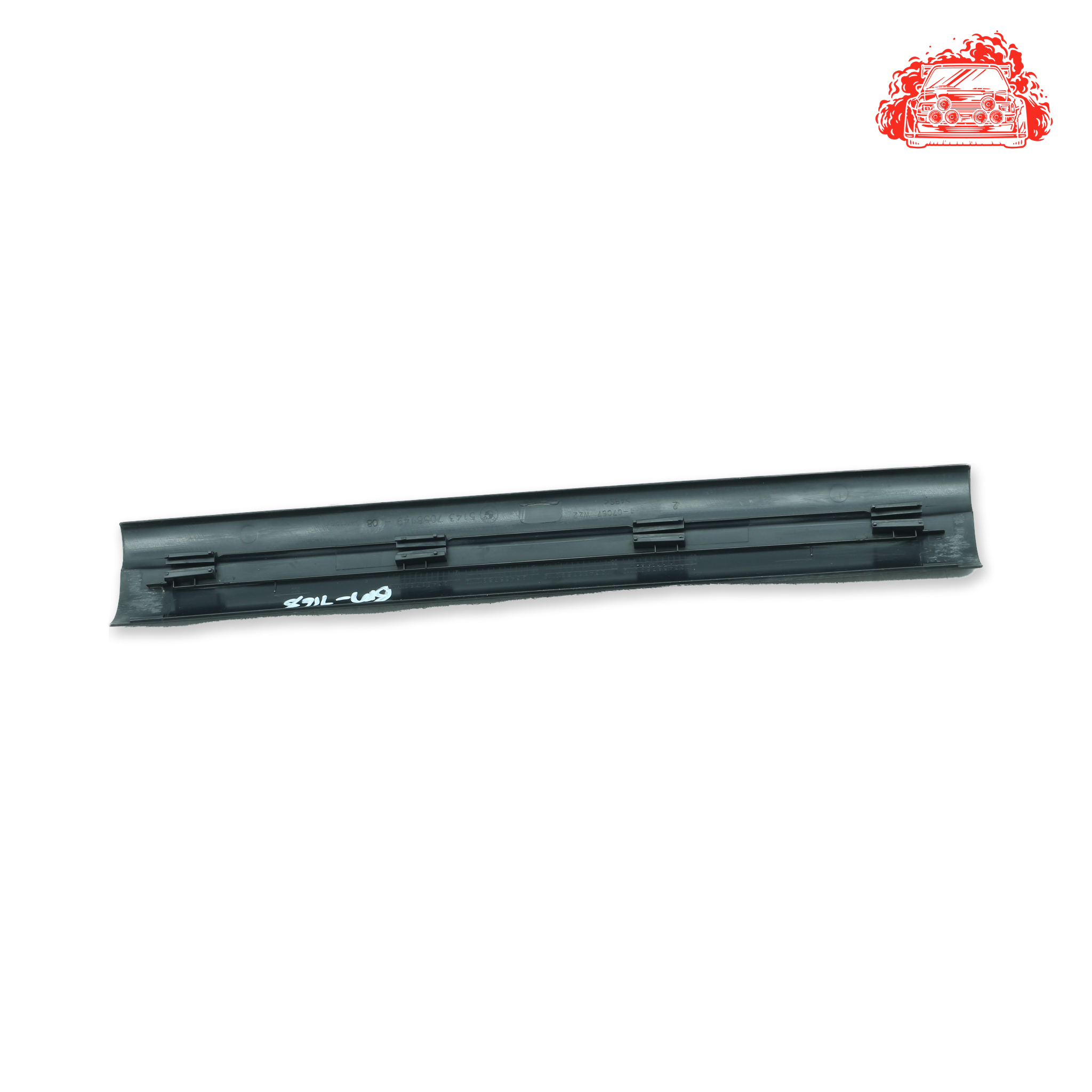Used BMW 320i A/T (E90) Driver Side Front Sill Trim Strip Cover - OEM Part 51437058149