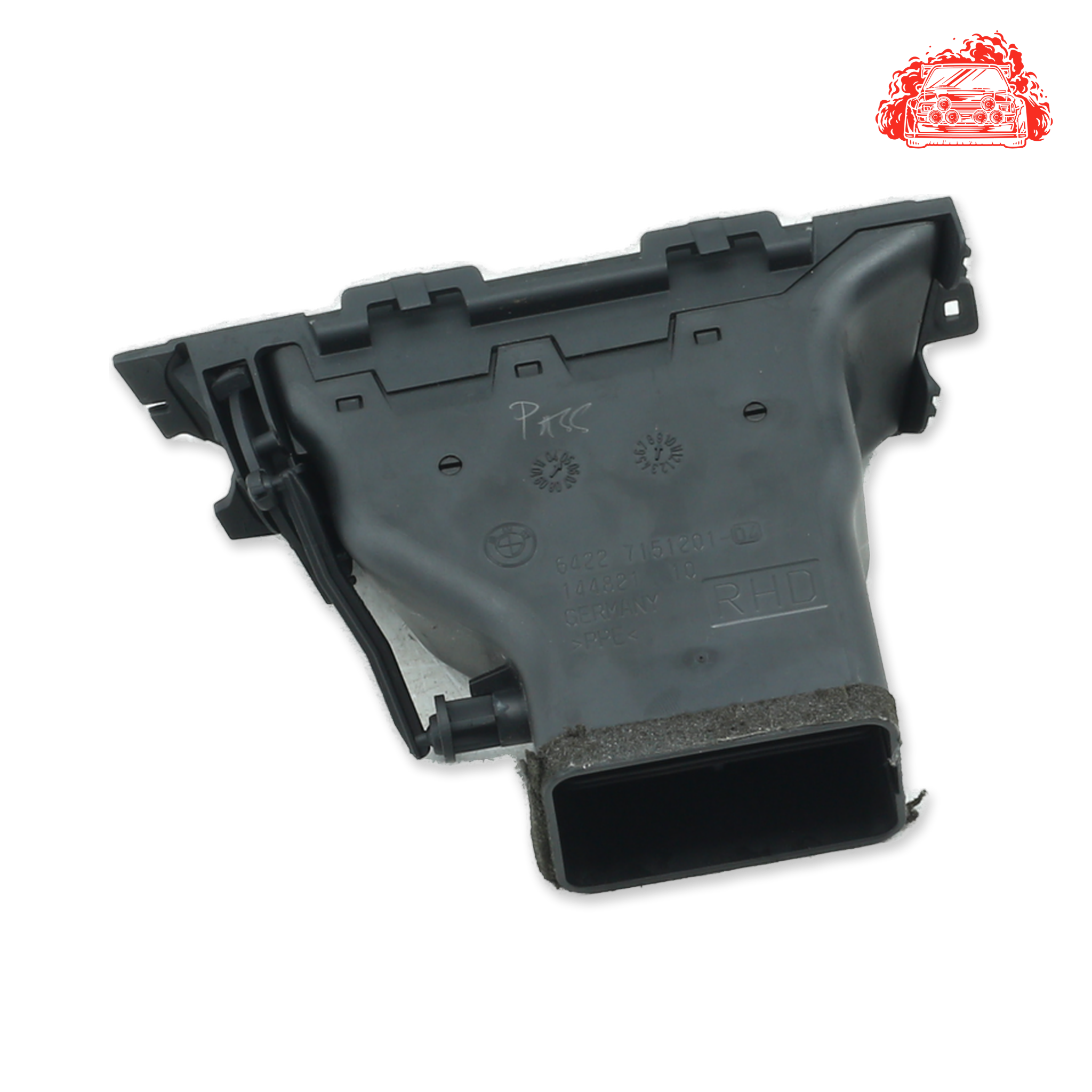 Used BMW 320i A/T (E90) Passenger Side Dashboard Air Vent - OEM Part 64227151201