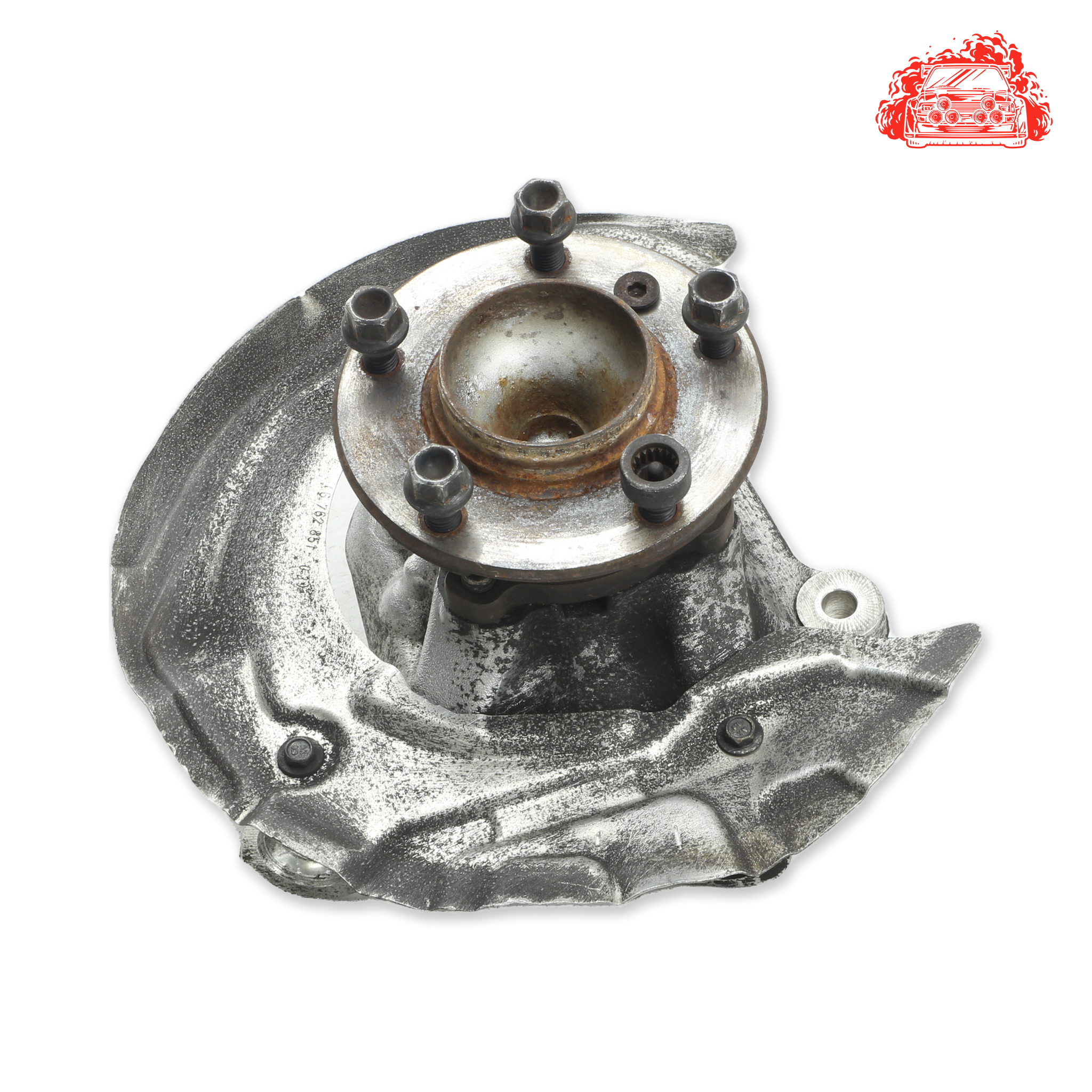 Used BMW 320i A/T (E90) Passenger Side Front Knuckle and Hub - OEM Part 3121676444303