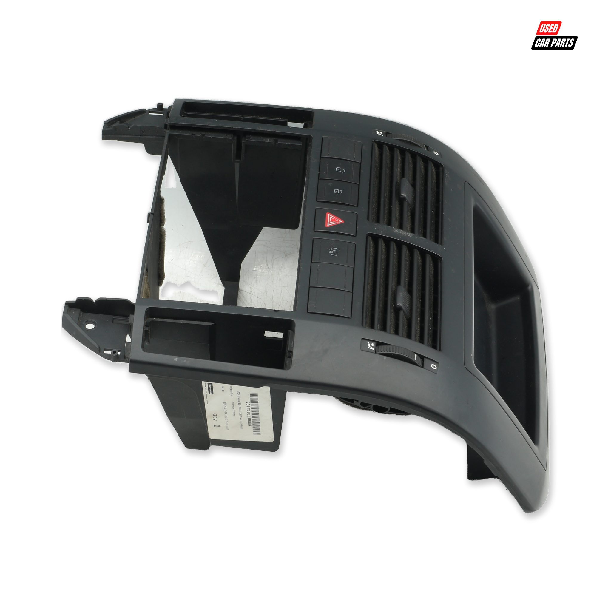 Salvaged Dashboard Center Console, Part Number 6Q0858069 for 2012 VOLKSWAGEN POLO VIVO 1.4 TRENDLINE