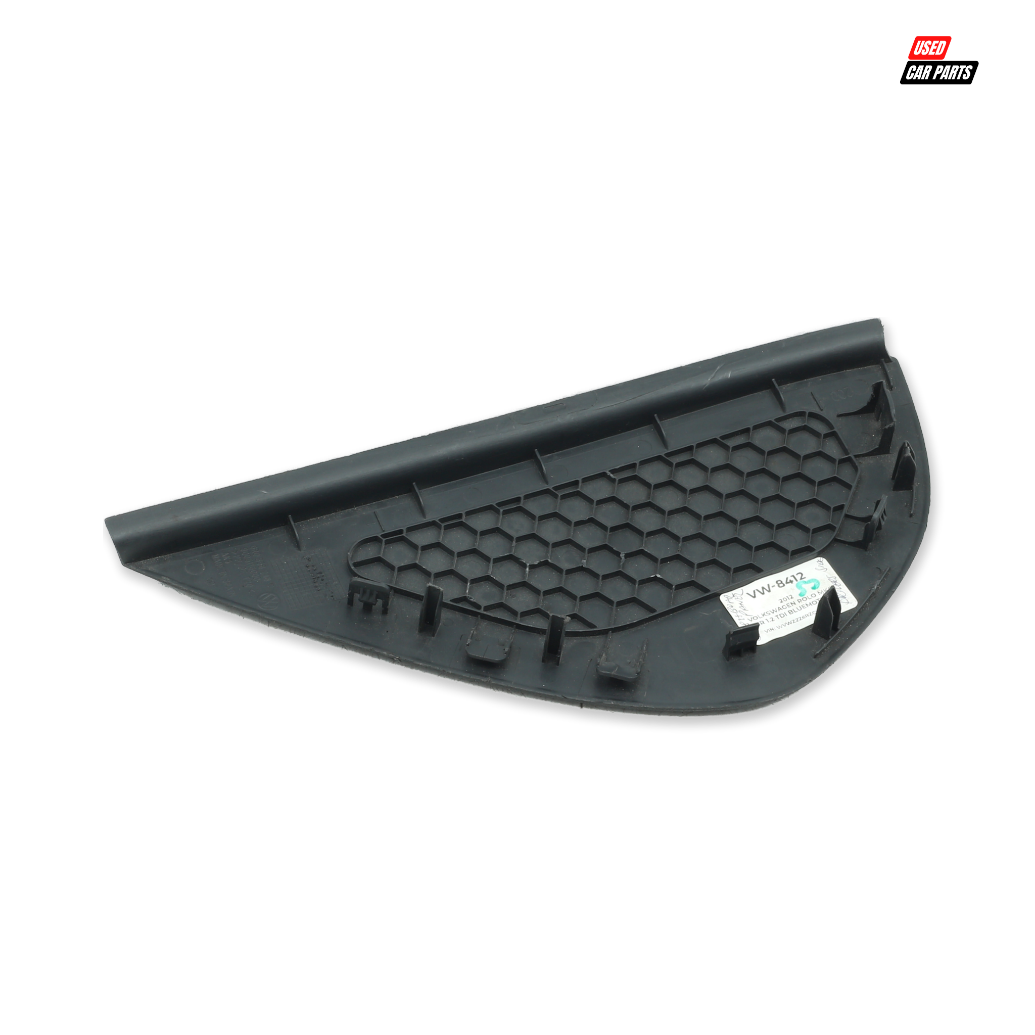 Drivers Side Dashboard Side End Trim - Part Number 6R0858248C for Volkswagen Polo Mk5 Hatchback TDI 2009 (Used)