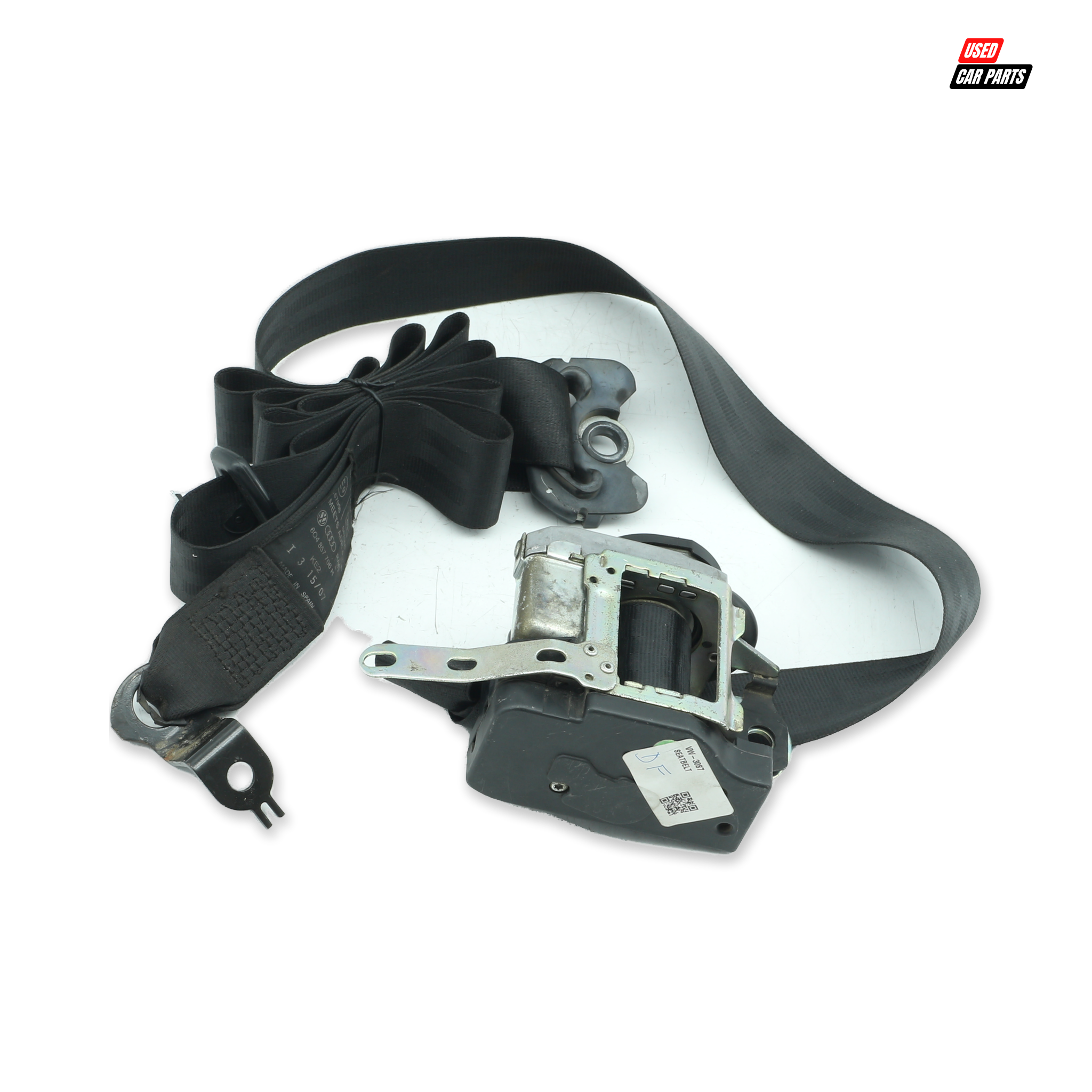 Used Drivers Side Front Seatbelt (Part Number 6Q4857706H) for 2009 Volkswagen Polo Mk4 Sedan