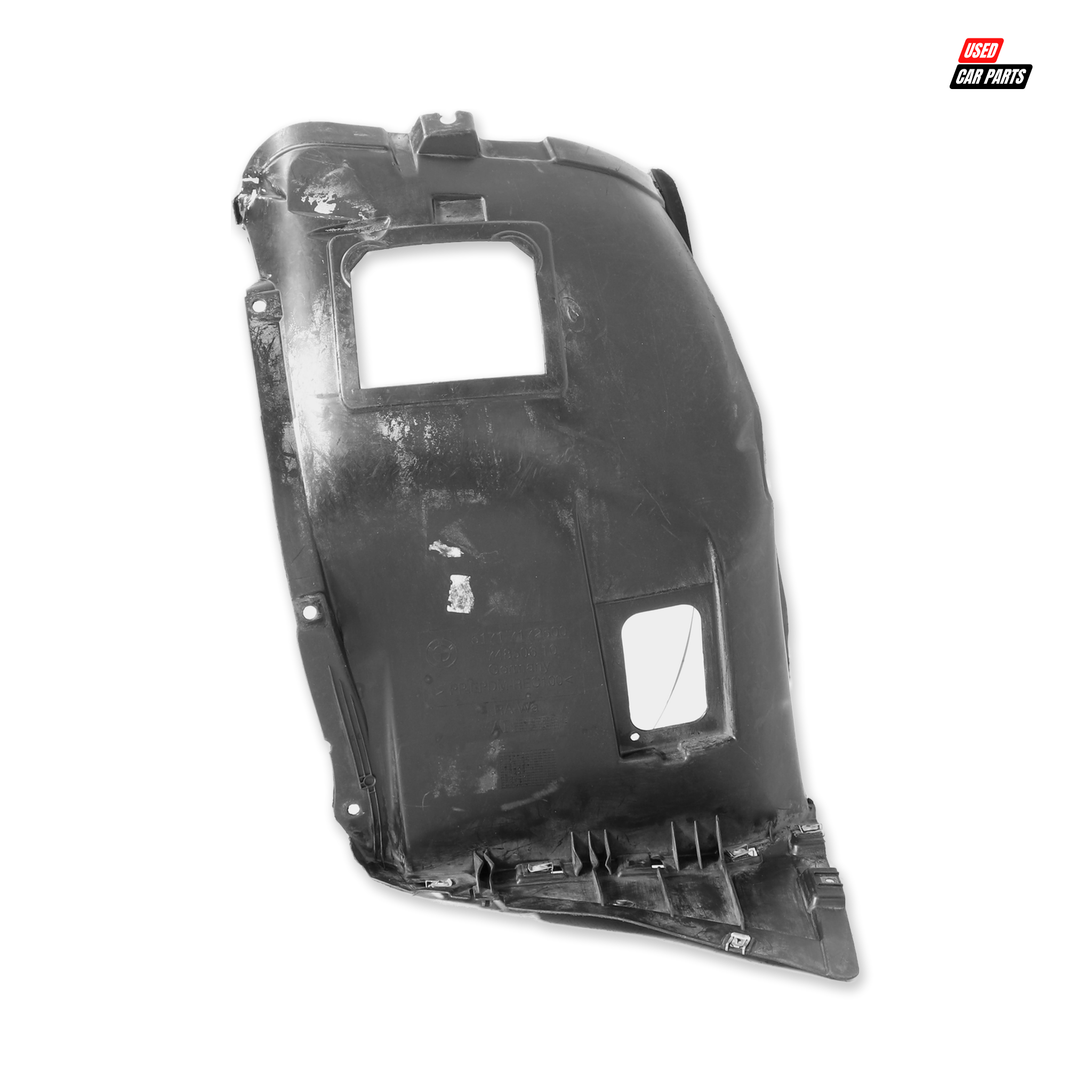 Used BMW A/T (E90) Drivers Side Front Splash Shield (Part Number 51717172500)