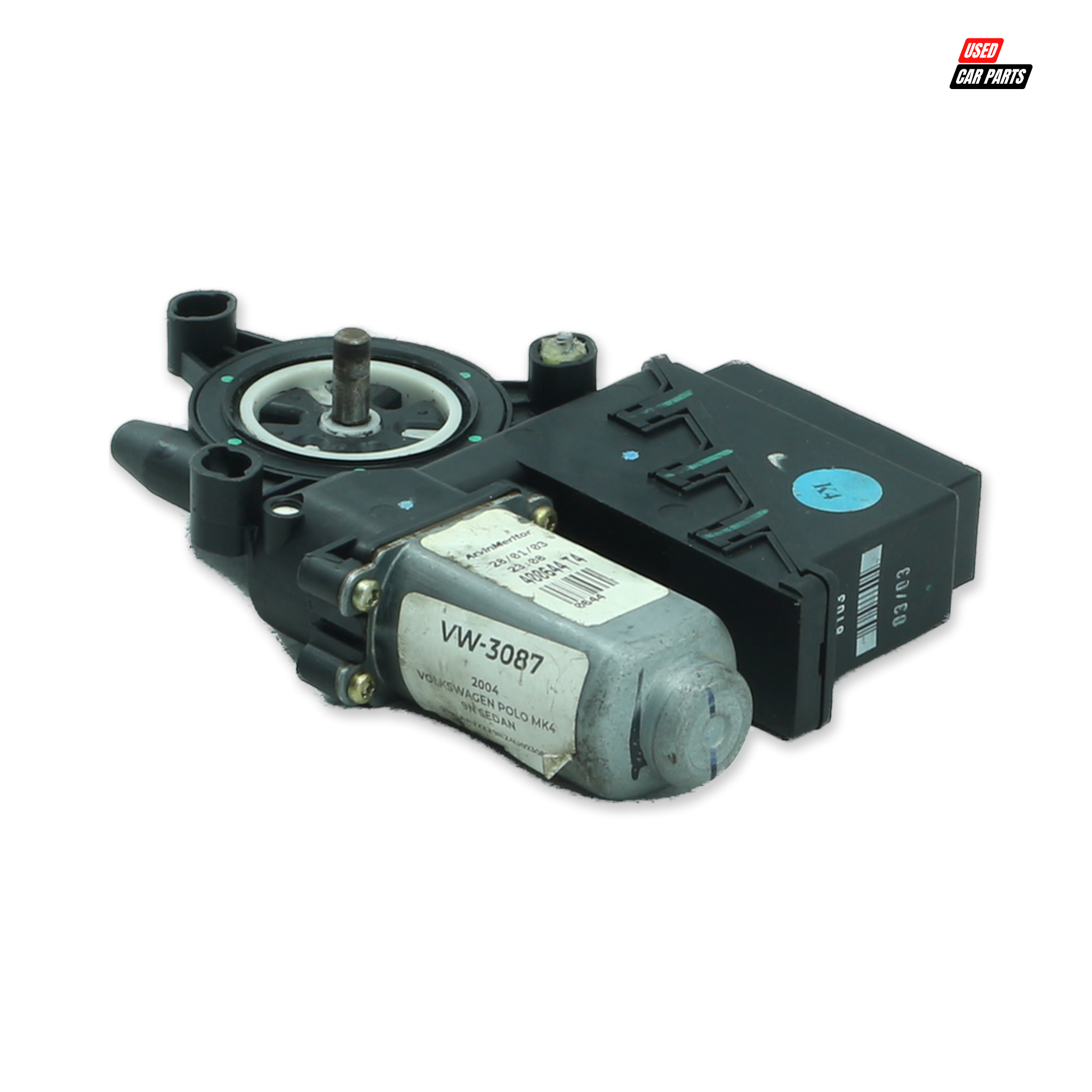 Used Drivers Side Front Window Motor (Part Number 601959801H) for 2009 Volkswagen Polo Mk4 Sedan