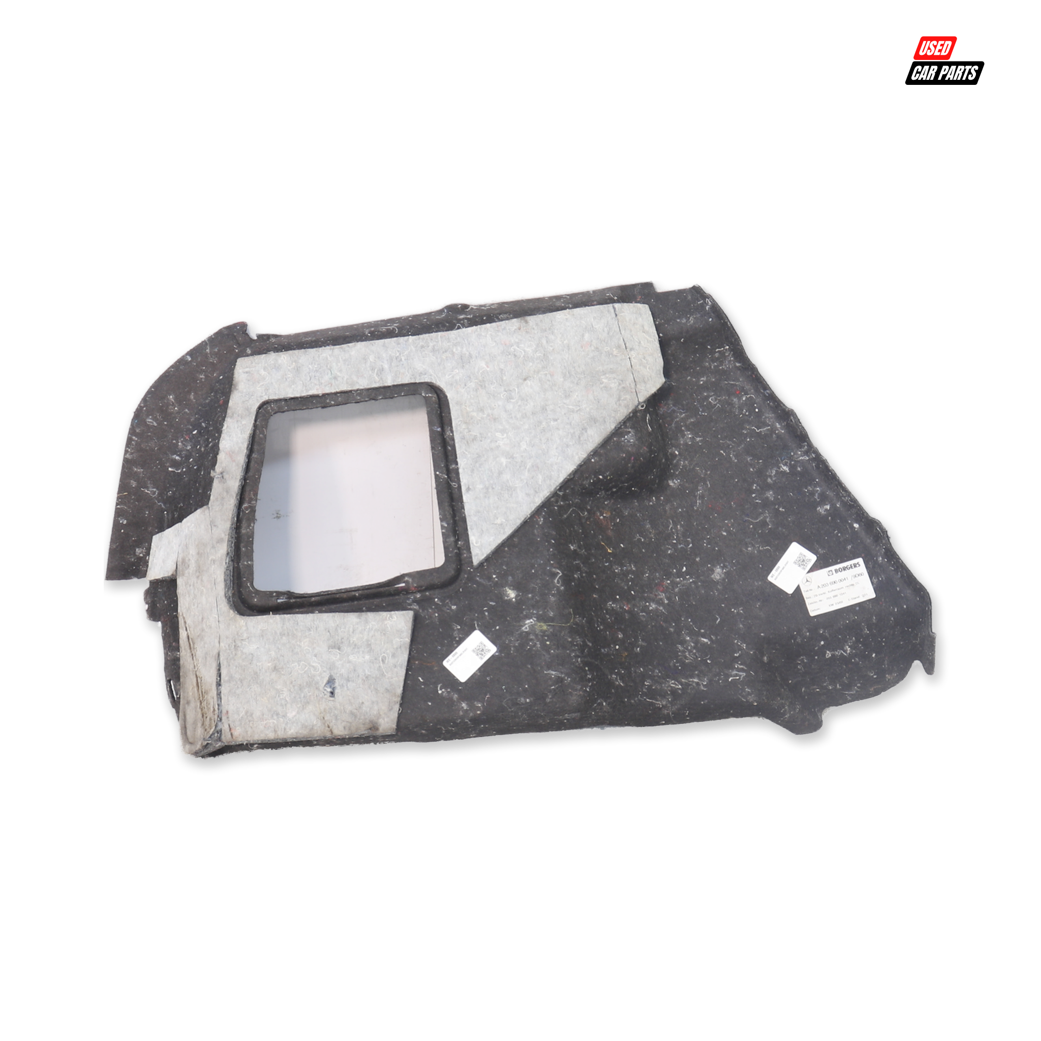 Used Drivers Side Rear Luggage Panel Trim (Part Number A2036900041) for 2003 MERCEDES-BENZ C230K COUPE