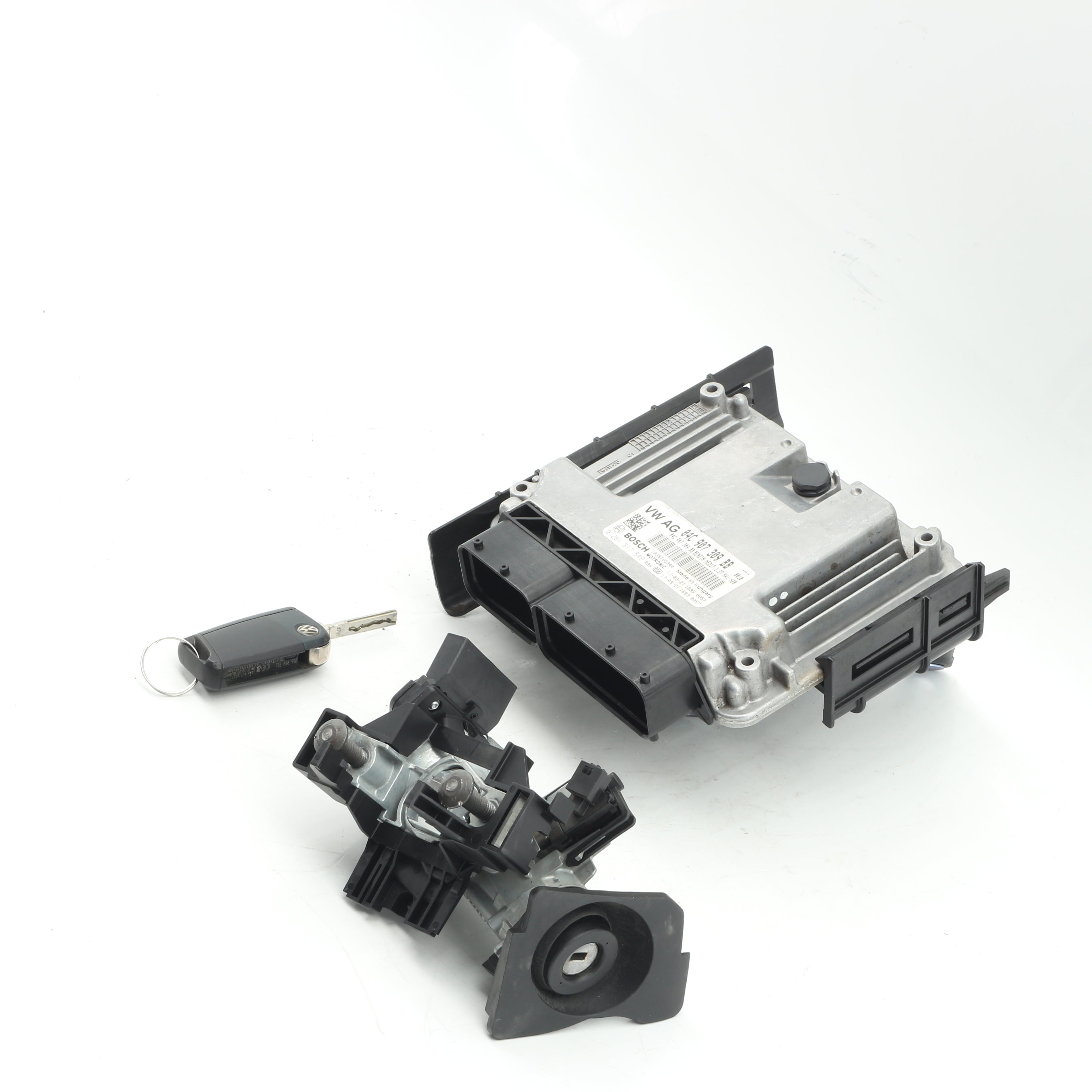 Used VOLKSWAGEN POLO 1.2 TRENDLINE DSG ECU + KEY + IGNITION - OEM Part 04C907309BB,1K0905851
