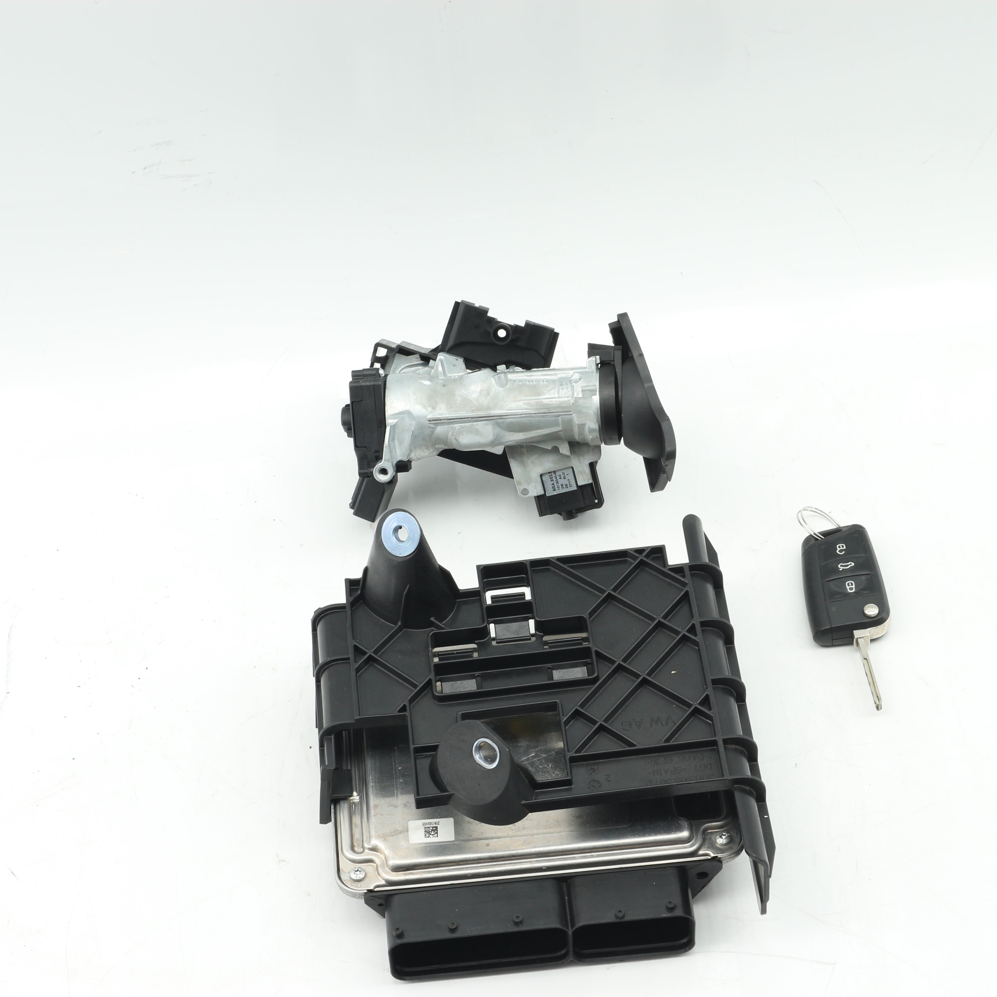 Used VOLKSWAGEN POLO 1.2 TRENDLINE DSG ECU + KEY + IGNITION - OEM Part 04C907309BB,1K0905851