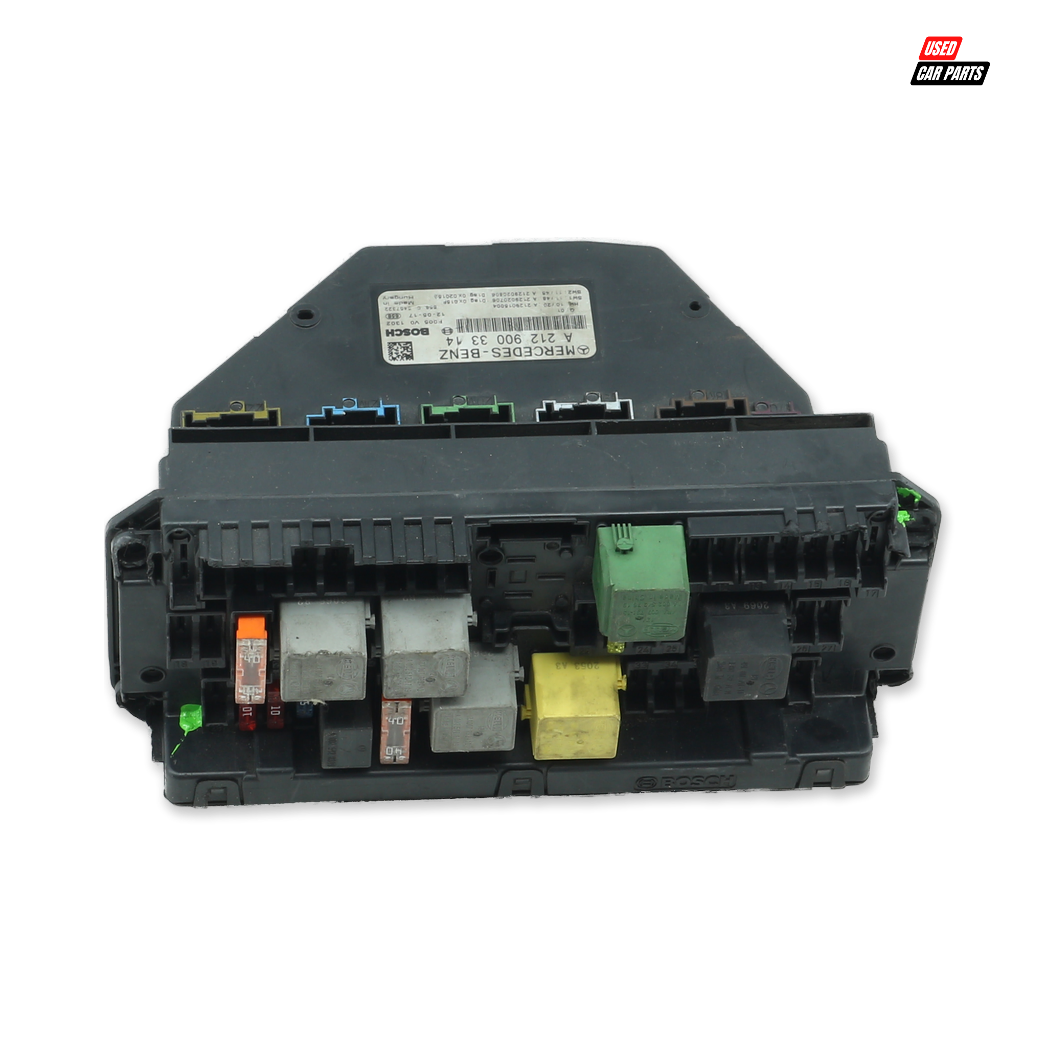 Used Engine Bay Fuse Box (Part Number A2129003314) for 2011 Mercedes-Benz B180
