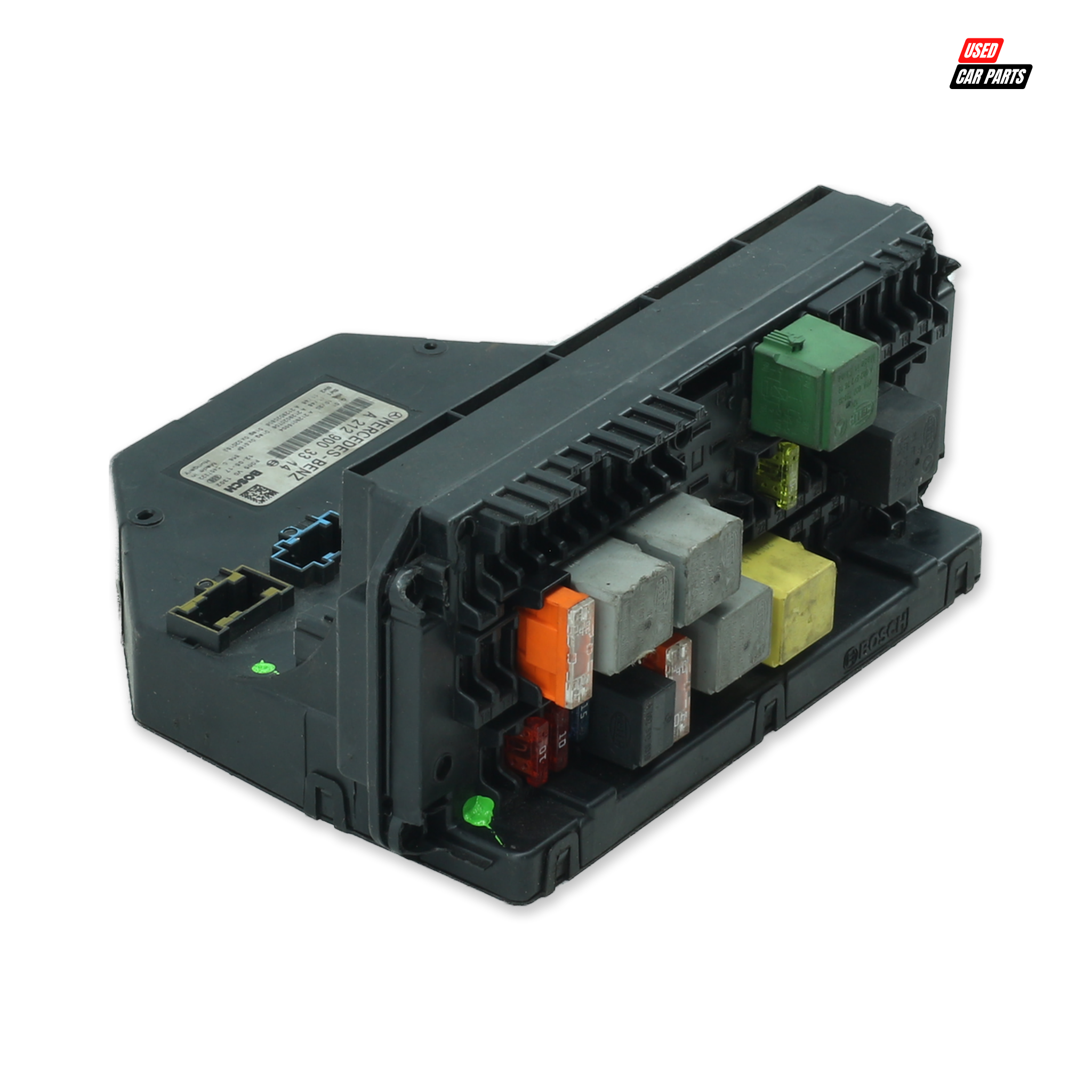 Used Engine Bay Fuse Box (Part Number A2129003314) for 2011 Mercedes-Benz B180