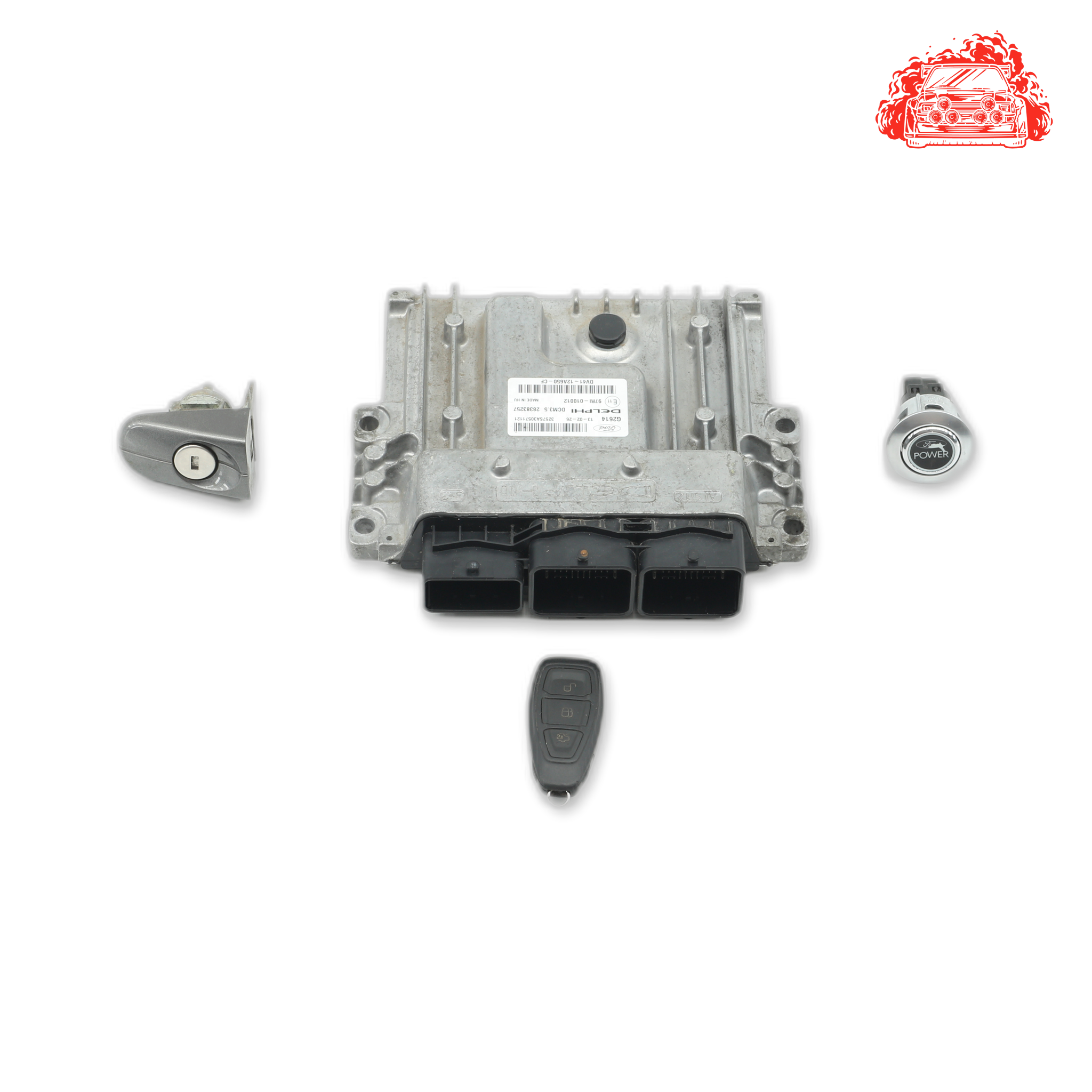 Used Ford KUGA 2.0 TDCI ECU + Ignition + Keys + Barrels - DV4112A650CF