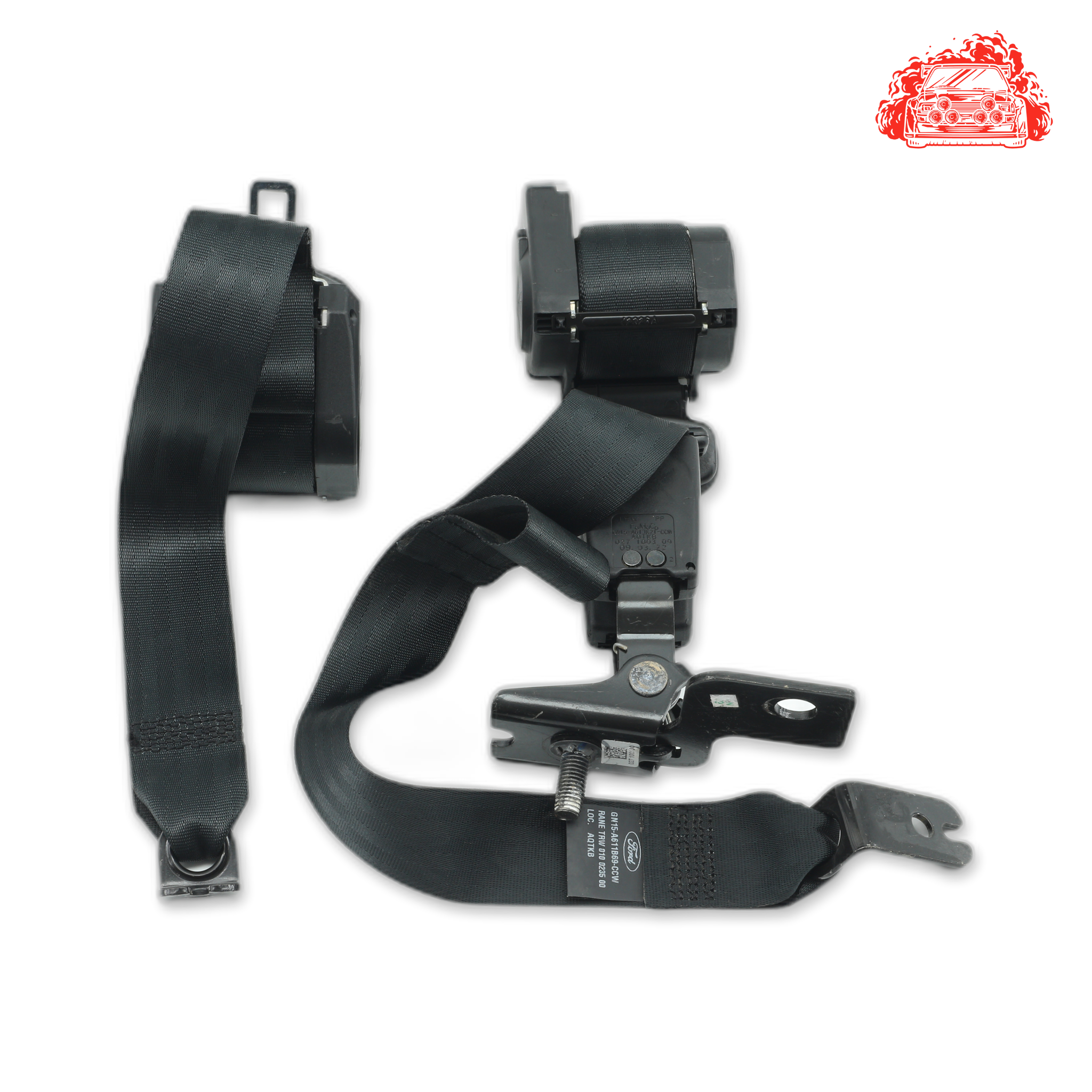 Used Ford EcoSport Rear Non Pretensioner Seat Belt Set - OEM Part 143594D,243594D