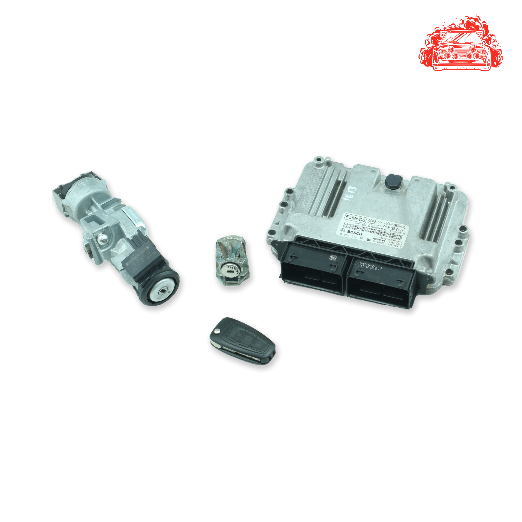 Used Ford Focus EcoBoost ECU + Ignition + Keys + Barrels - OEM Part 3M513F880AE,F1FA12A650ARL