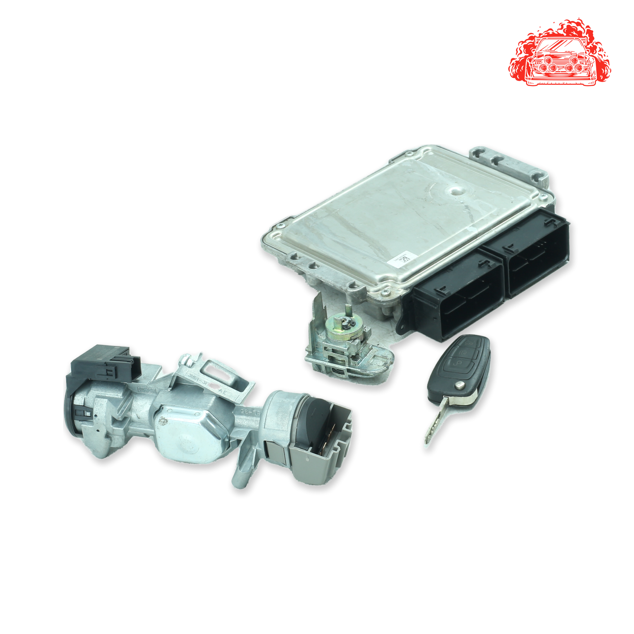 Used Ford Focus EcoBoost ECU + Ignition + Keys + Barrels - OEM Part 3M513F880AE,F1FA12A650ARL