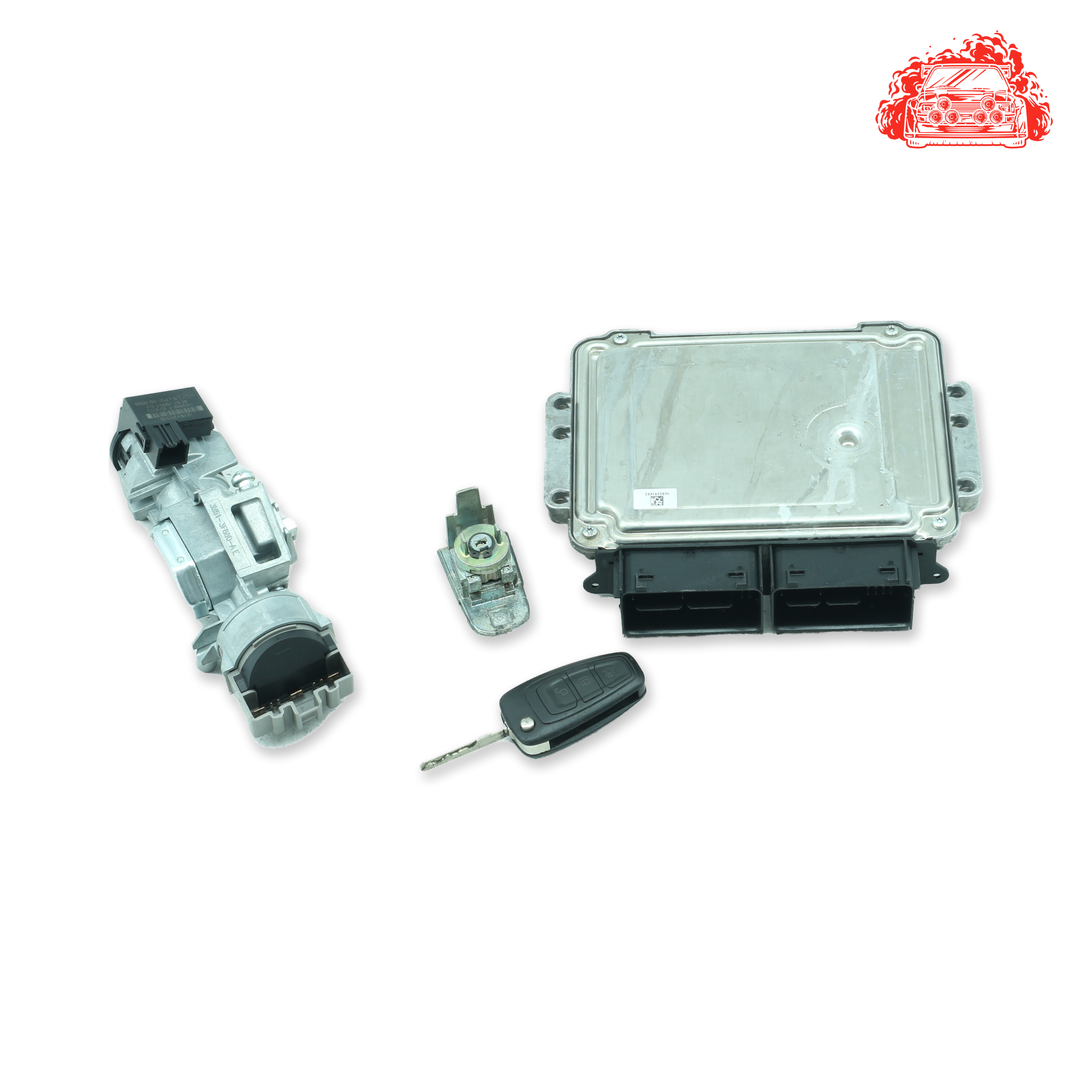 Used Ford Focus EcoBoost ECU + Ignition + Keys + Barrels - OEM Part 3M513F880AE,F1FA12A650ARL