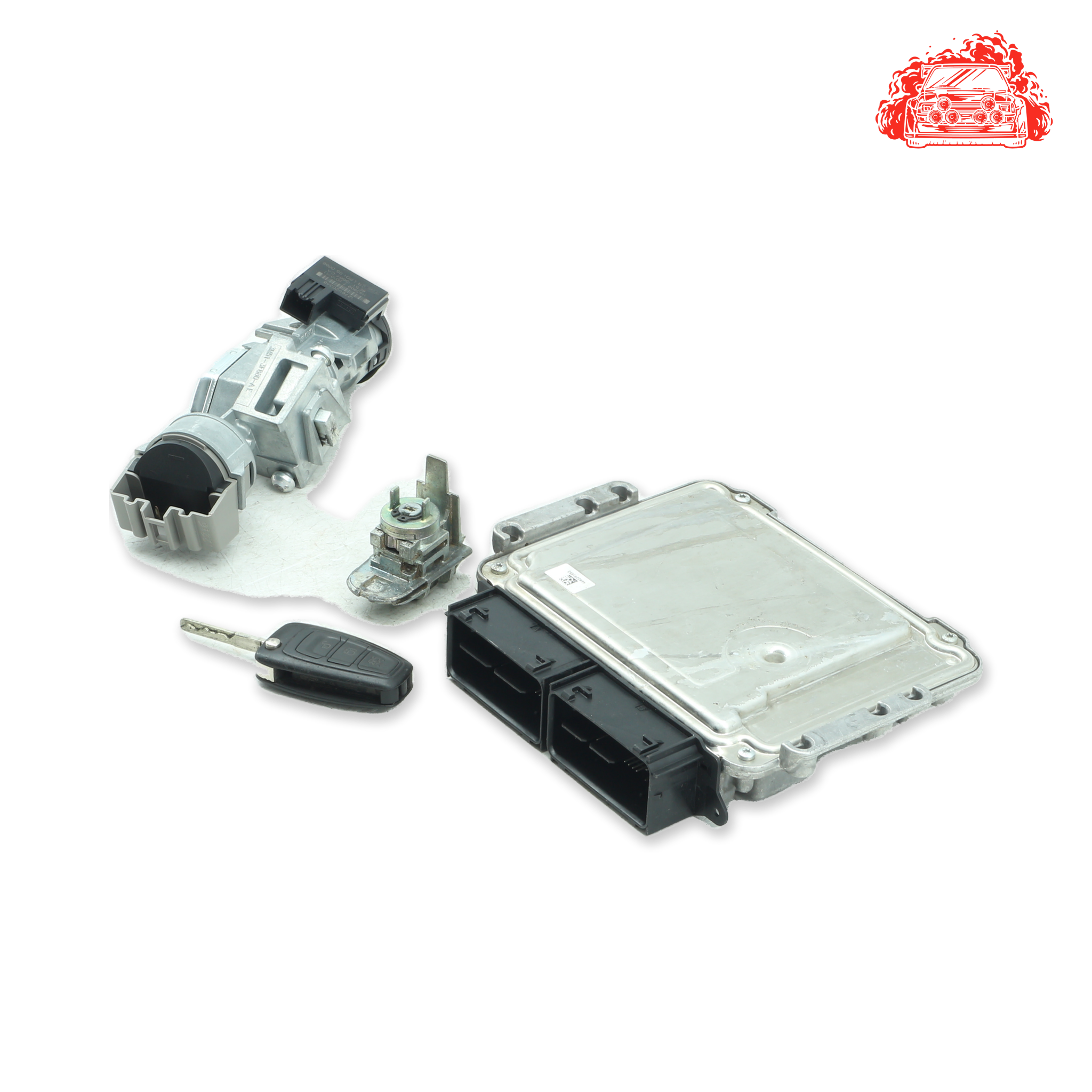 Used Ford Focus EcoBoost ECU + Ignition + Keys + Barrels - OEM Part 3M513F880AE,F1FA12A650ARL