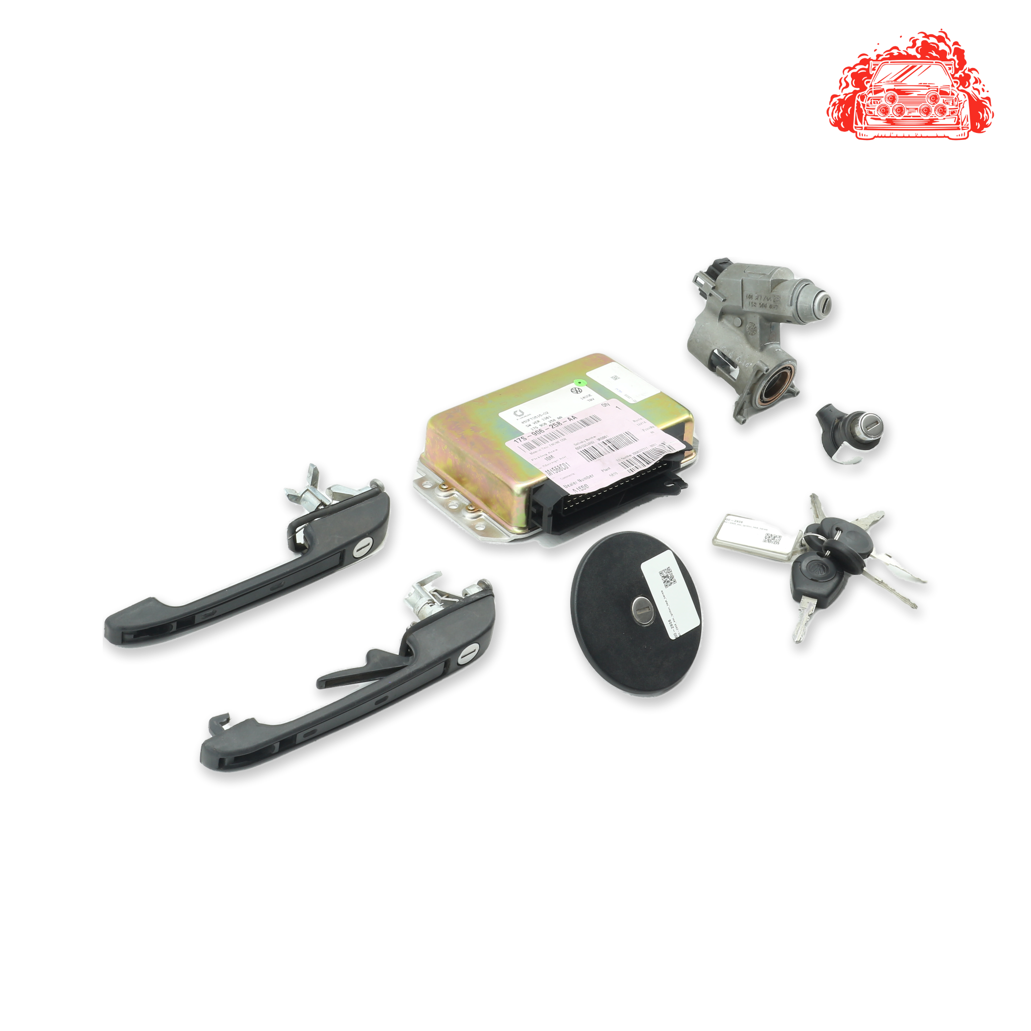 Used VOLKSWAGEN Golf Tenaciti 1.6i ECU + Ignition + Keys + Barrels - OEM Part 17S906258AA