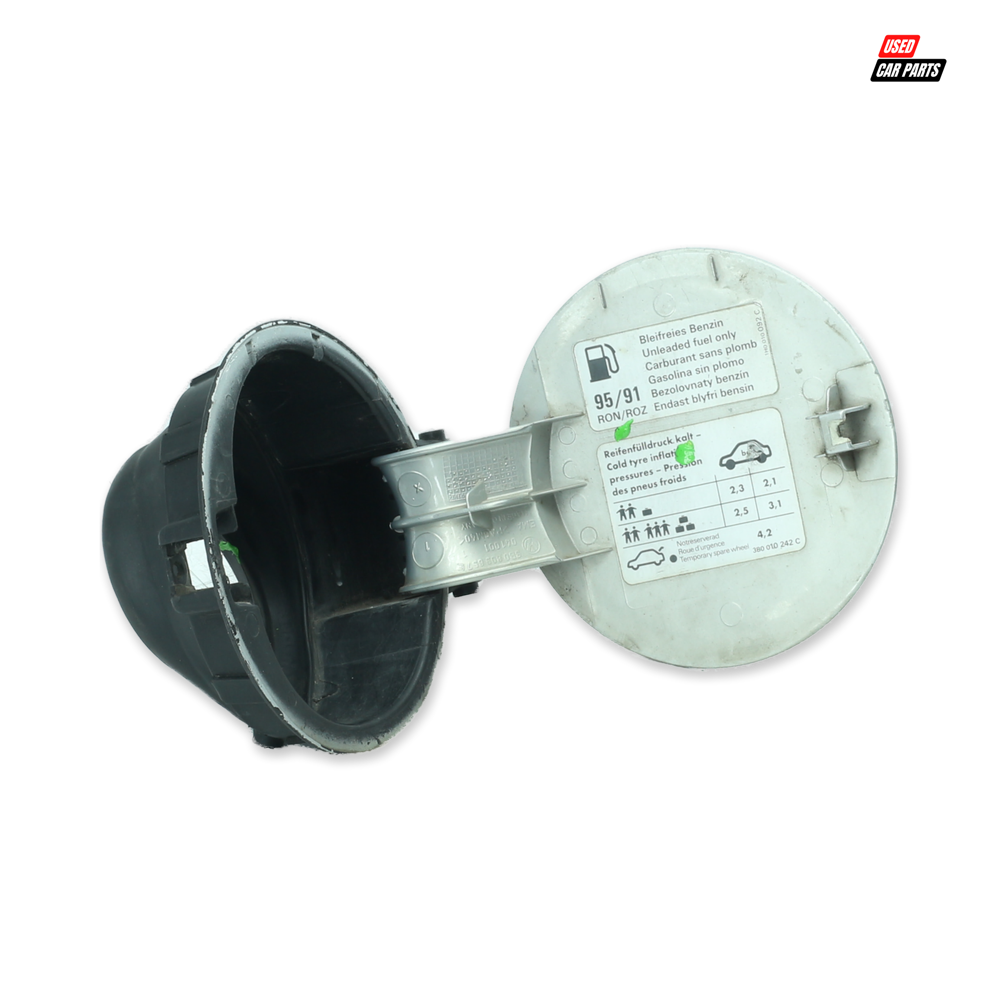 Used Outer Fuel Cap Cover (Part Number 3B0809857E) for 2000 VOLKSWAGEN PASSAT