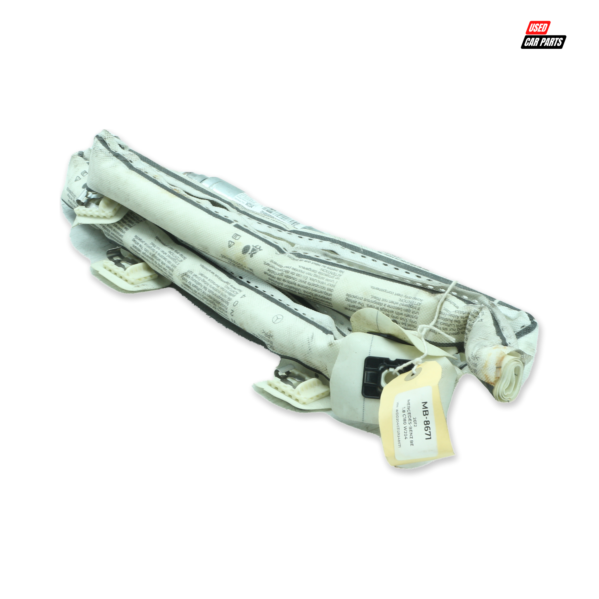 Used Passengers Side Curtain Airbag (Part Number 604703301) for 2012 MERCEDES-BENZ C180