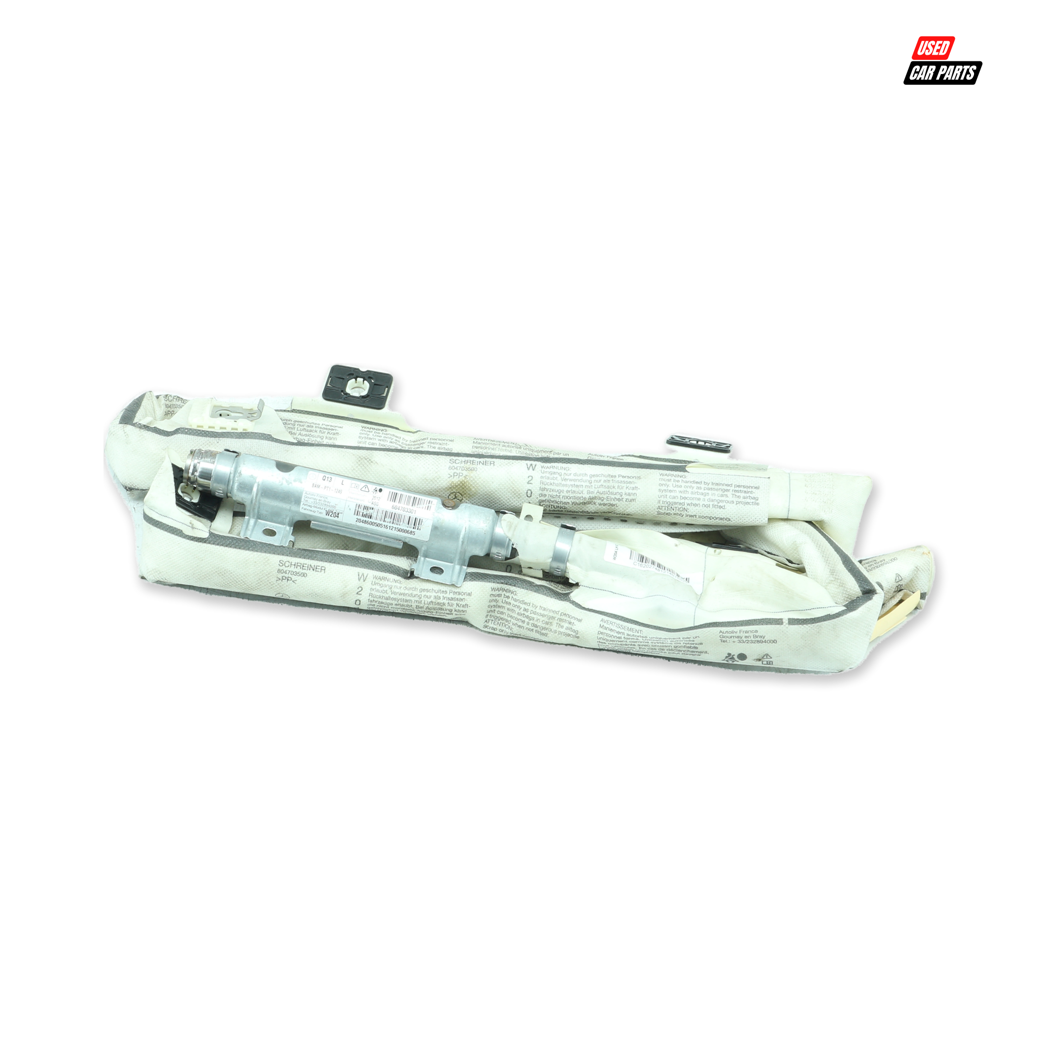 Used Passengers Side Curtain Airbag (Part Number 604703301) for 2012 MERCEDES-BENZ C180