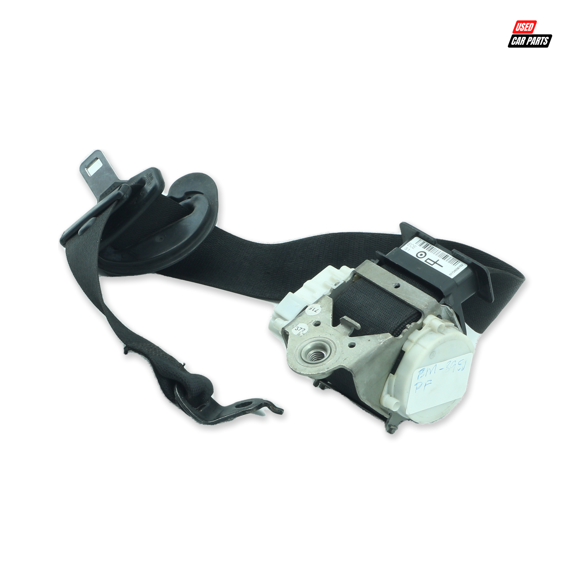 Used Passengers Side Front Seatbelt (Part Number 33035173) for 2010 BMW A/T (E90)