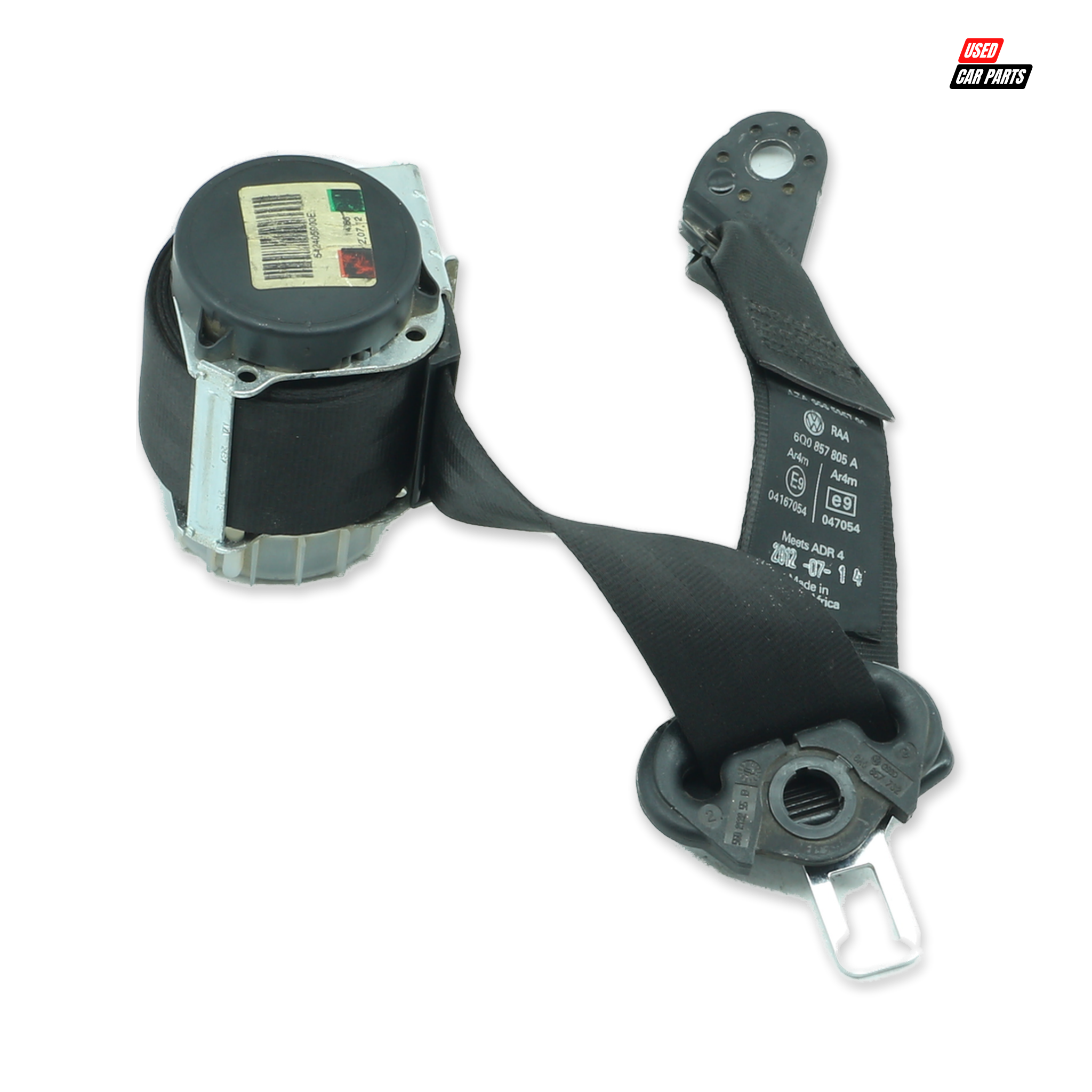 Used Passengers Side Rear Seat Belt for 2012 VOLKSWAGEN POLO VIVO 1.4 TRENDLINE 5Dr