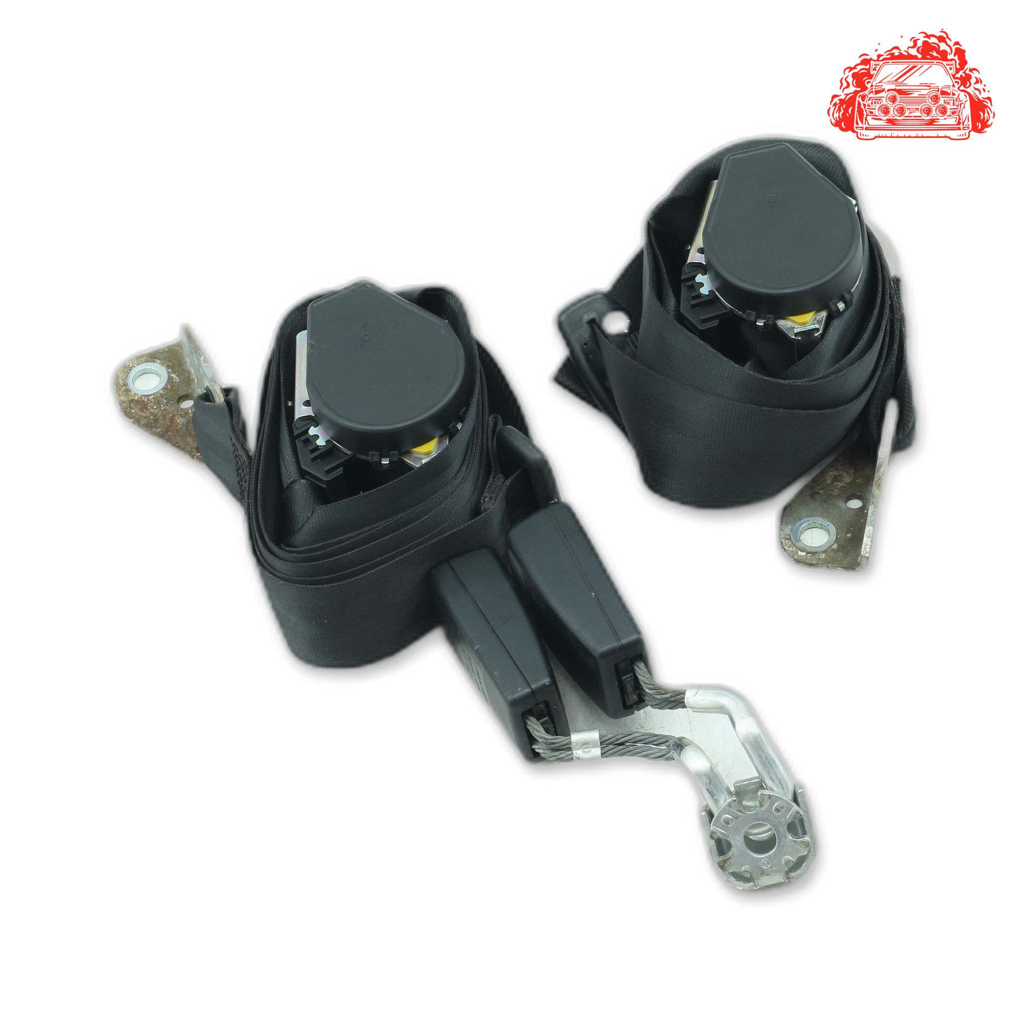 Used VOLKSWAGEN GOLF VI 1.4 TSi COMFORTLINE Rear Non Pretensioner Seat Belt Set - OEM Part 1K6857805,1K0857739