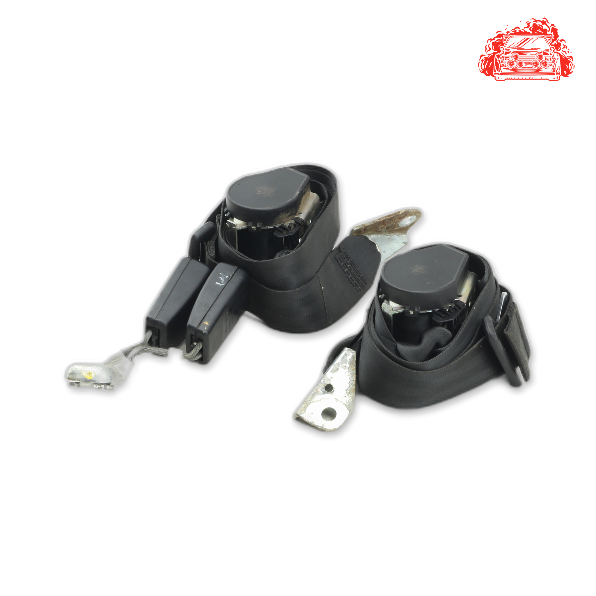 Used VOLKSWAGEN GOLF VI 1.4 TSi COMFORTLINE Rear Non Pretensioner Seat Belt Set - OEM Part 1K6857805,1K0857739