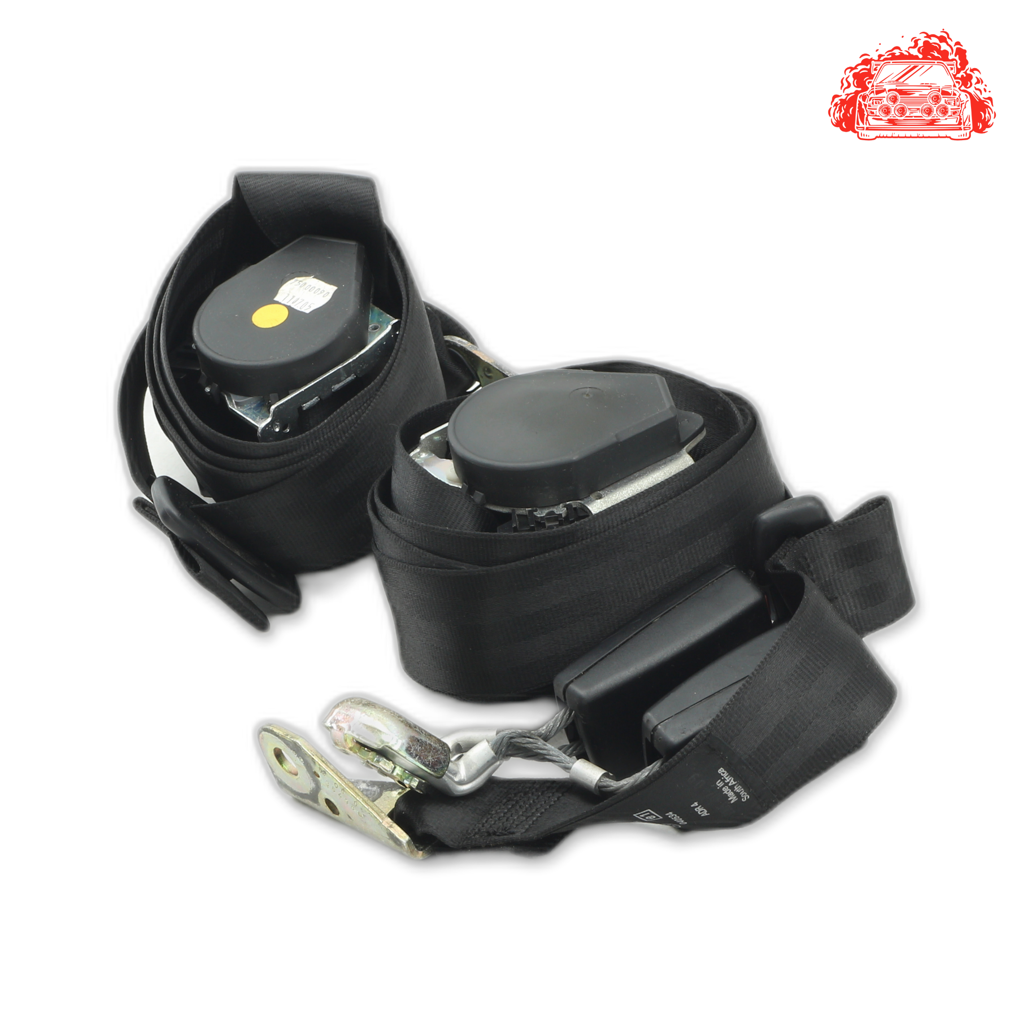 front and rear non pretensioner seat belt set - photo 2