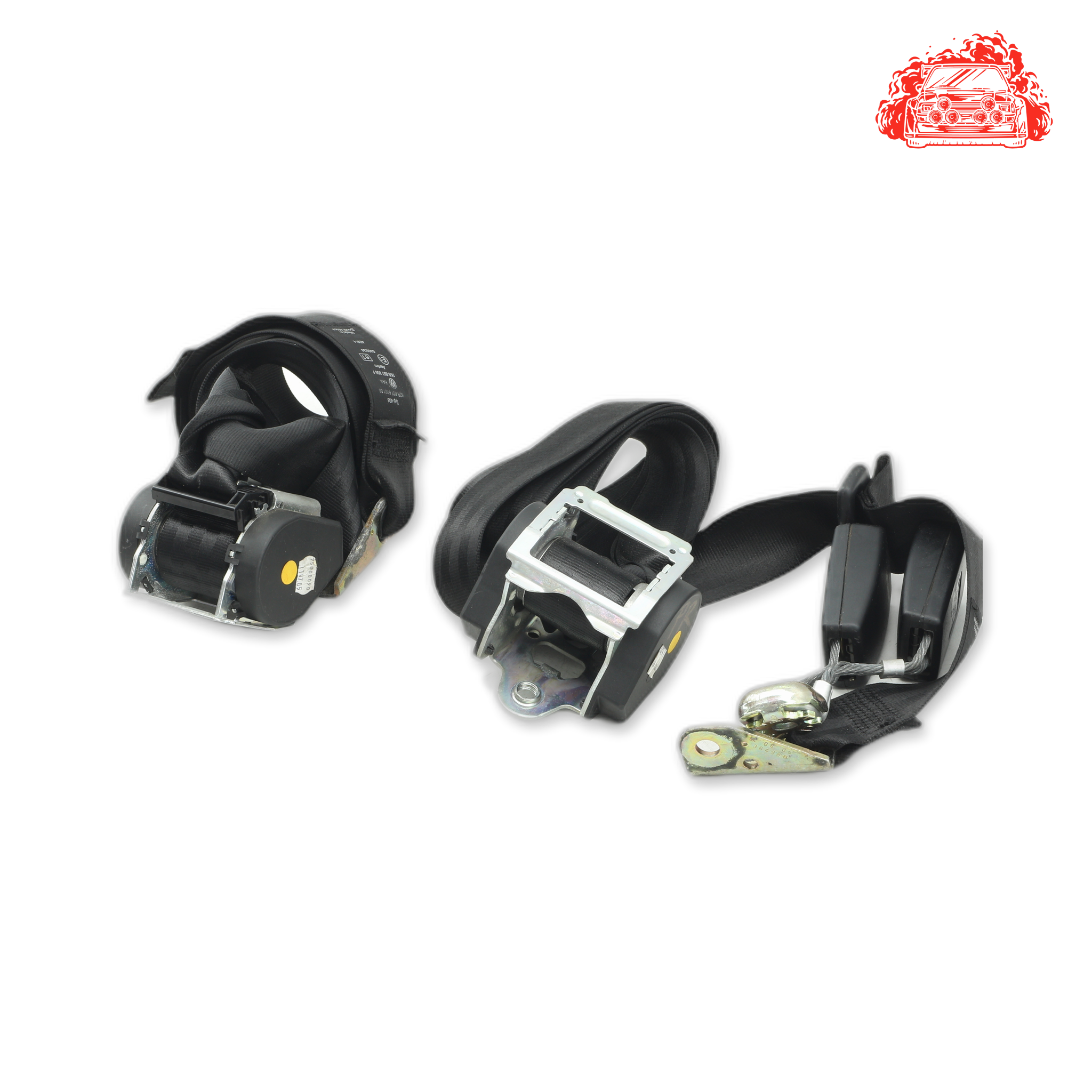 front and rear non pretensioner seat belt set - photo 6