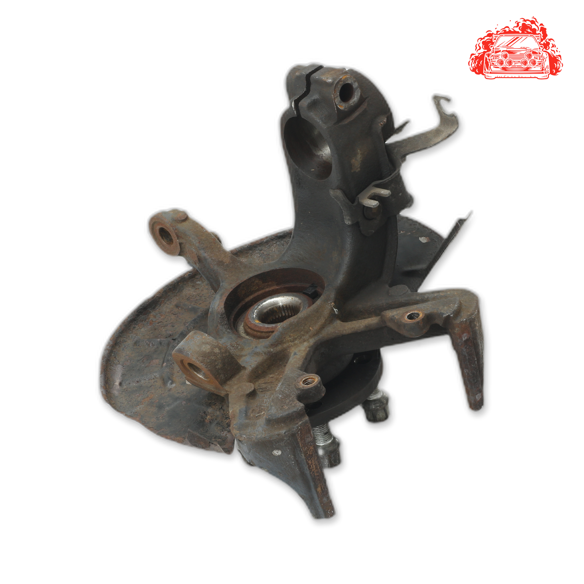 Salvaged VW Polo 2009 Passenger Side Front Knuckle and Hub