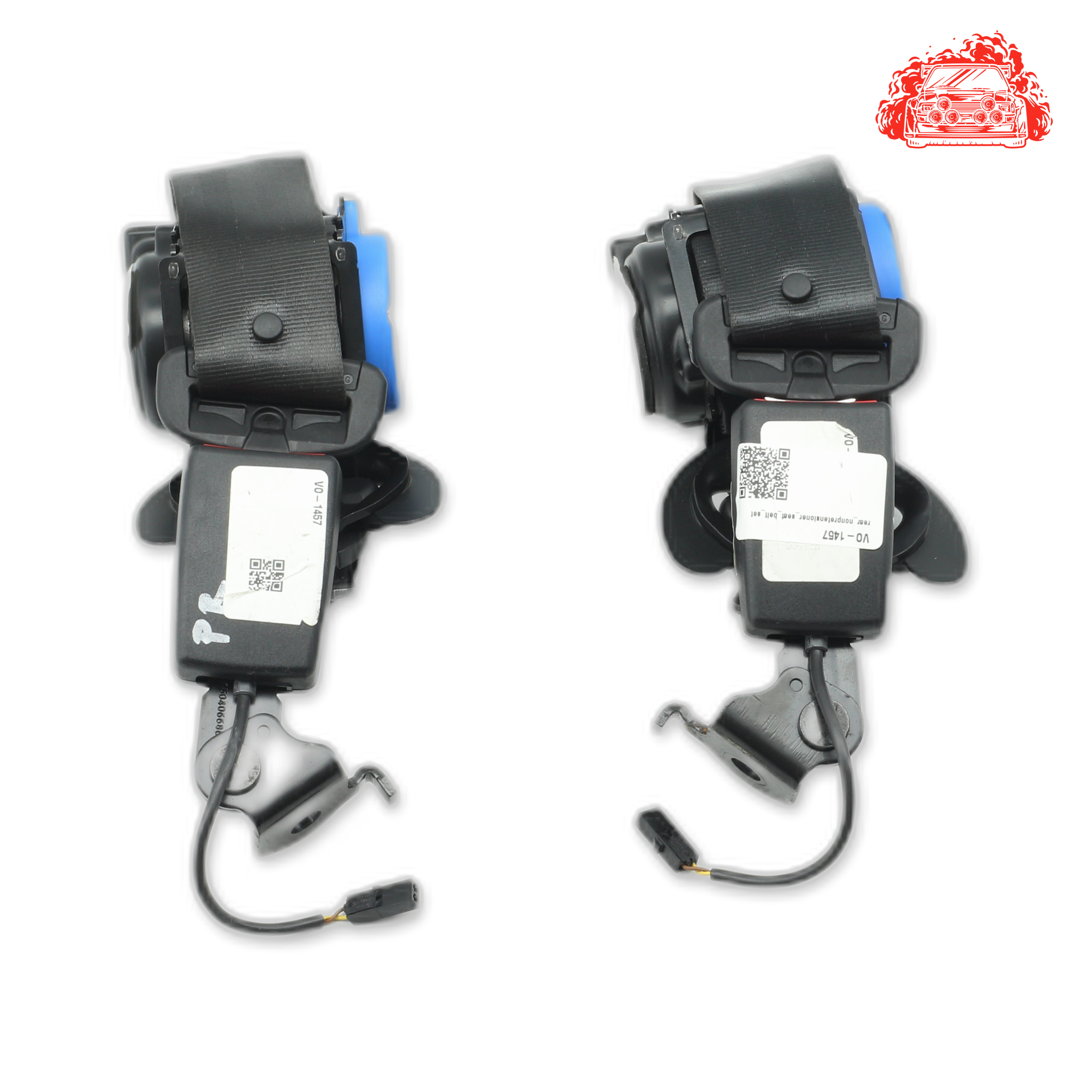 Used VOLKSWAGEN Up cross Rear Non Pretensioner Seat Belt Set - OEM Part 10157475