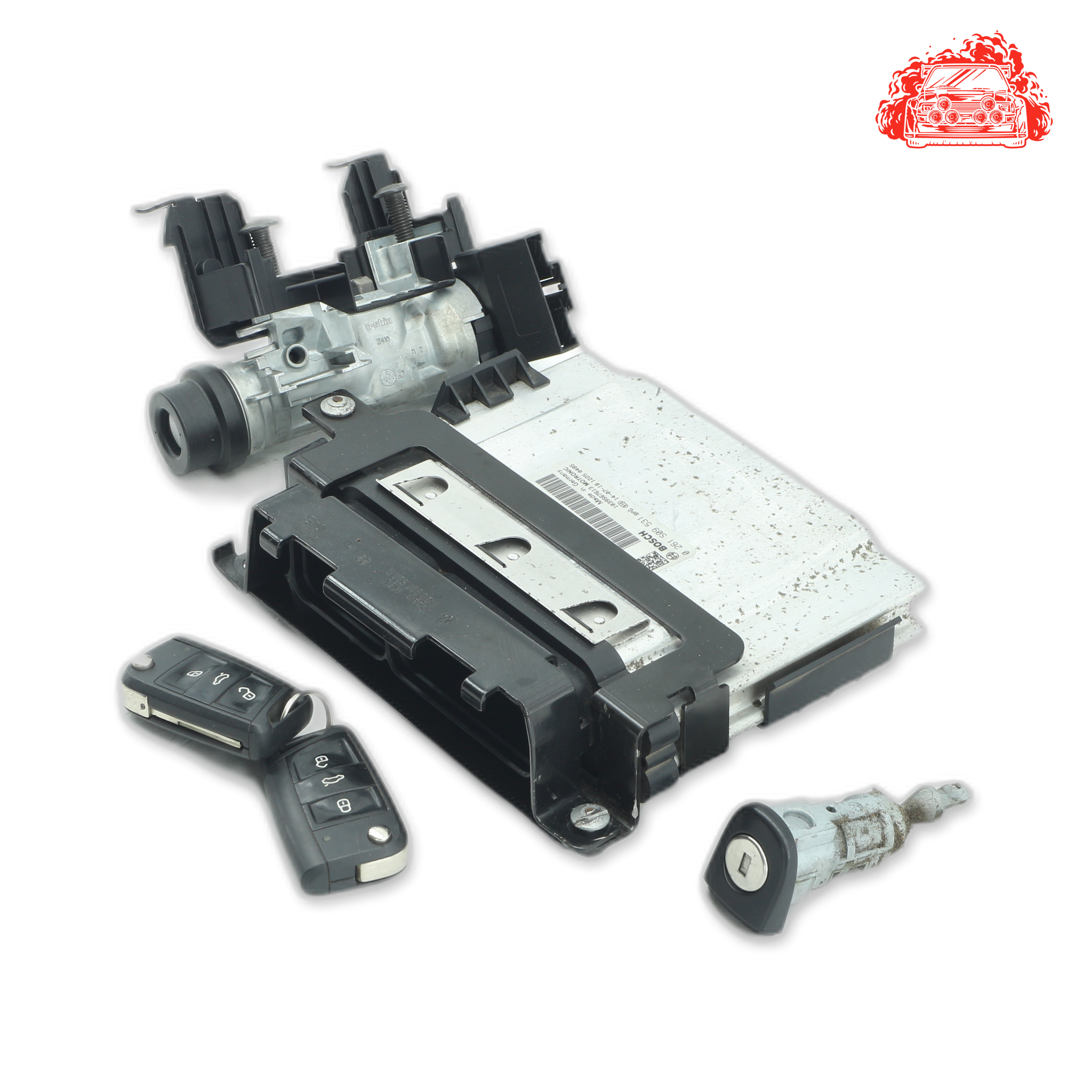 Used Volkswagen Polo 1.2 TSI Trendline ECU + Ignition + Keys + Barrels - OEM Part 0261S09531,1K0905851
